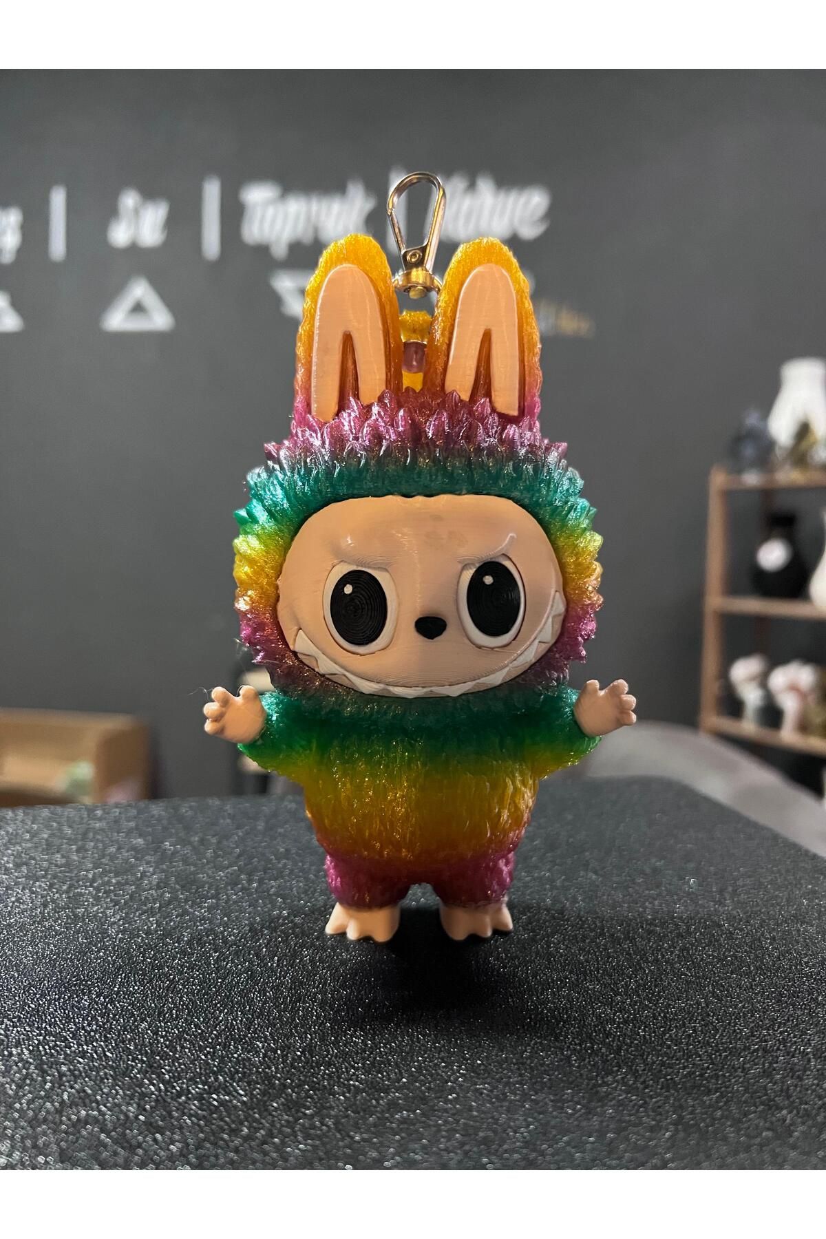 Edesign LABUBU RAINBOW ESNEK (YUMUŞAK YÜZEY) PREMIUM 15 CM ÇANTA ASKI APARATLI CHARM
