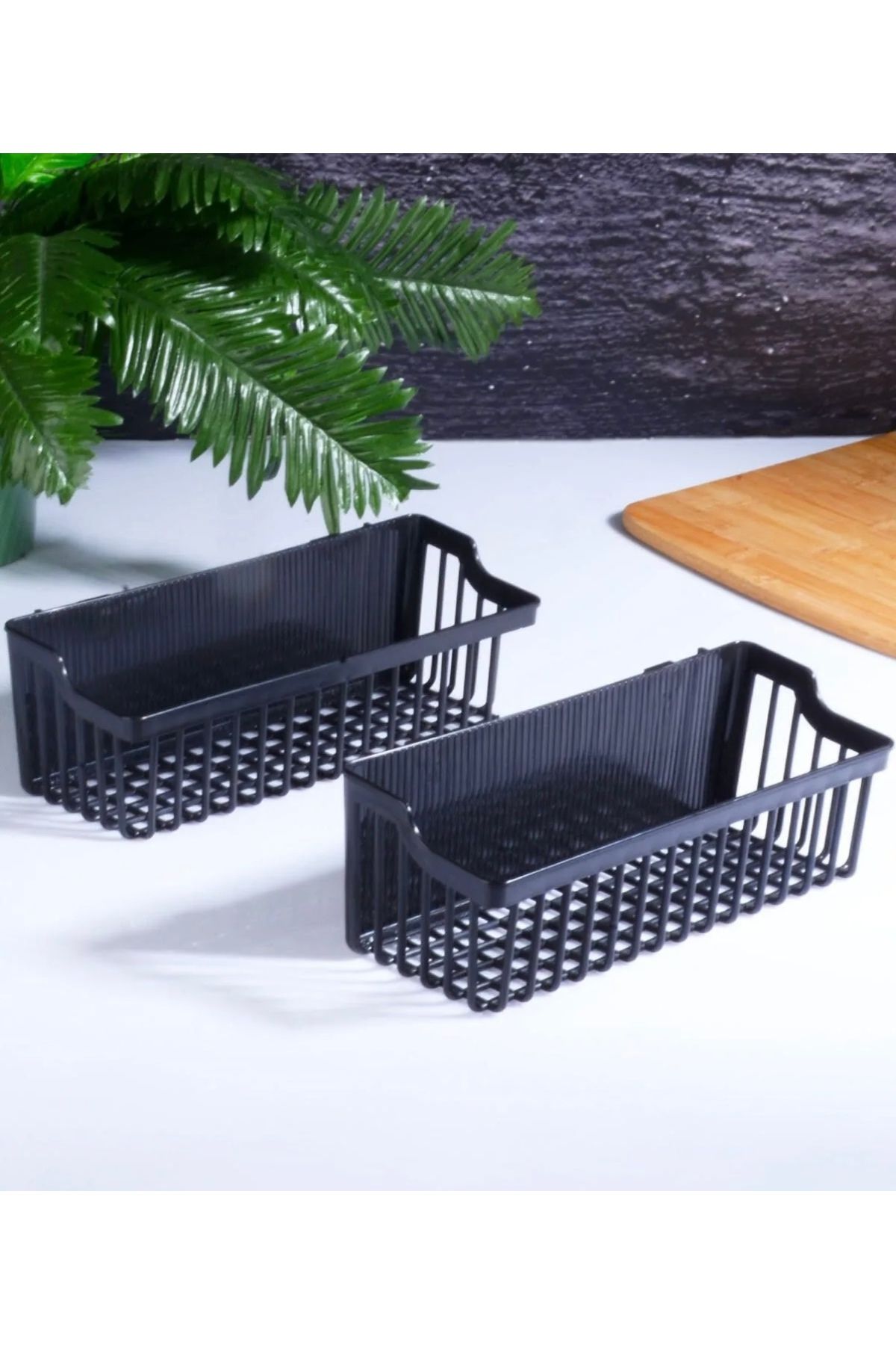 heybecollection 2 Adet Yapışkanlı Çok Amaçlı Banyo Mutfak Rafı