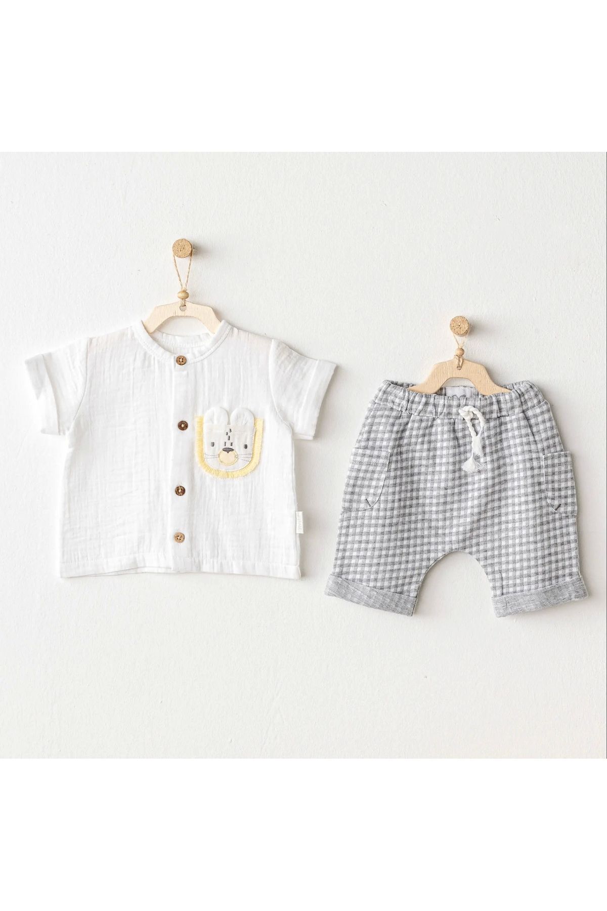 Akm Life Ac25814 Little King Bebek 2'li Takım Grey