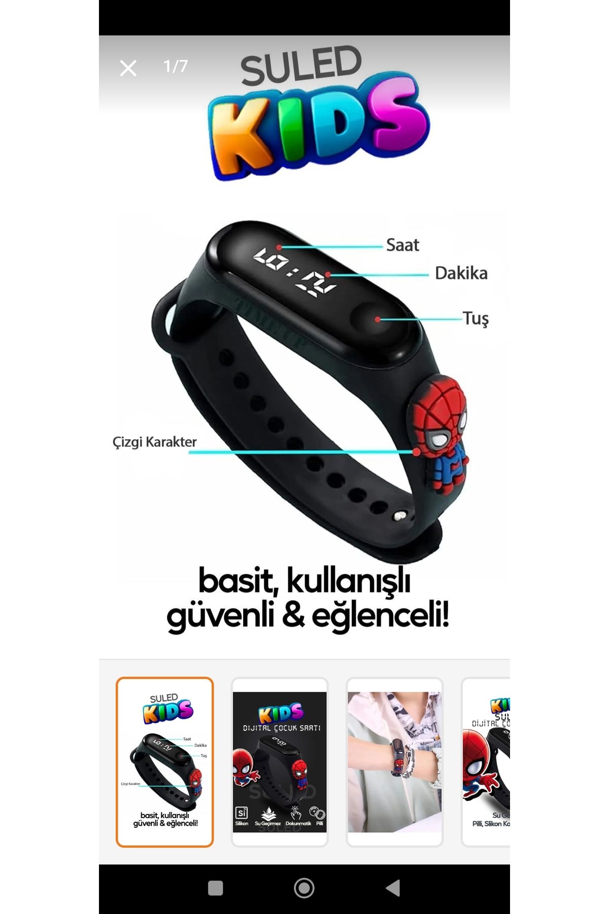 Defne Akıllı çocuk kol saati şu gecirmez