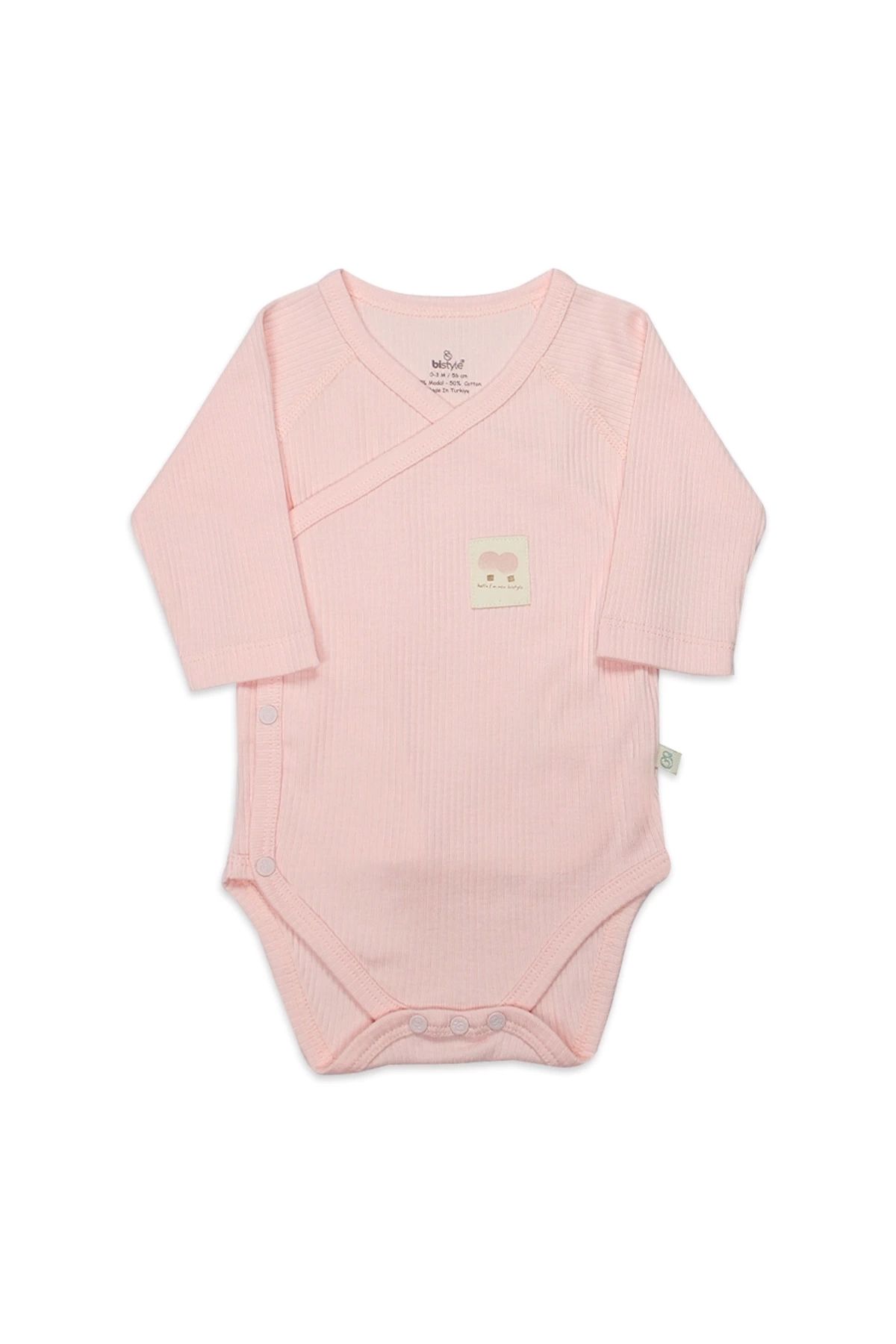 Akm Life Organic Modal Flying Balloons Kruvaze Uzun Kol Body Bs17121 Pembe