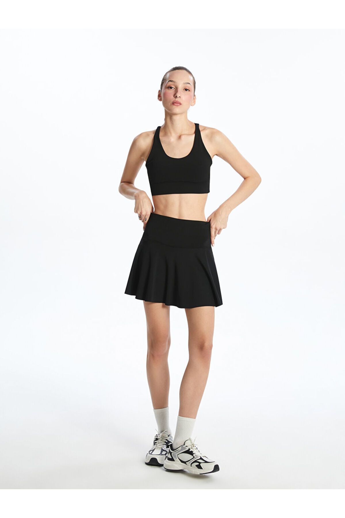 LC Waikiki LCW Beli Lastikli Pileli Spor Şort Etek