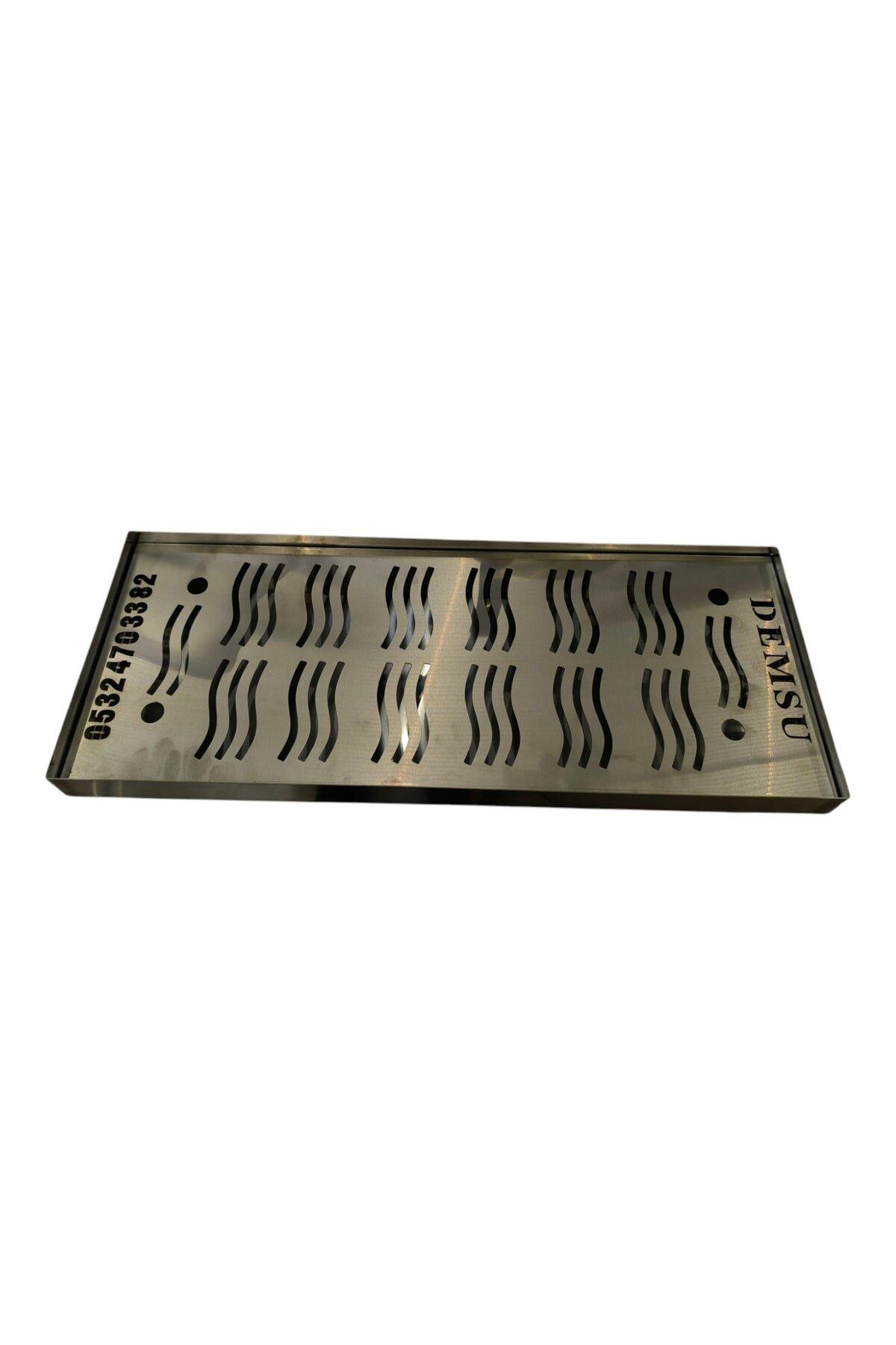 DEMSU 430 Uyumlu Krom 3 Demlikli Çay Kazanı Damlalığı 18 x 60 Cm