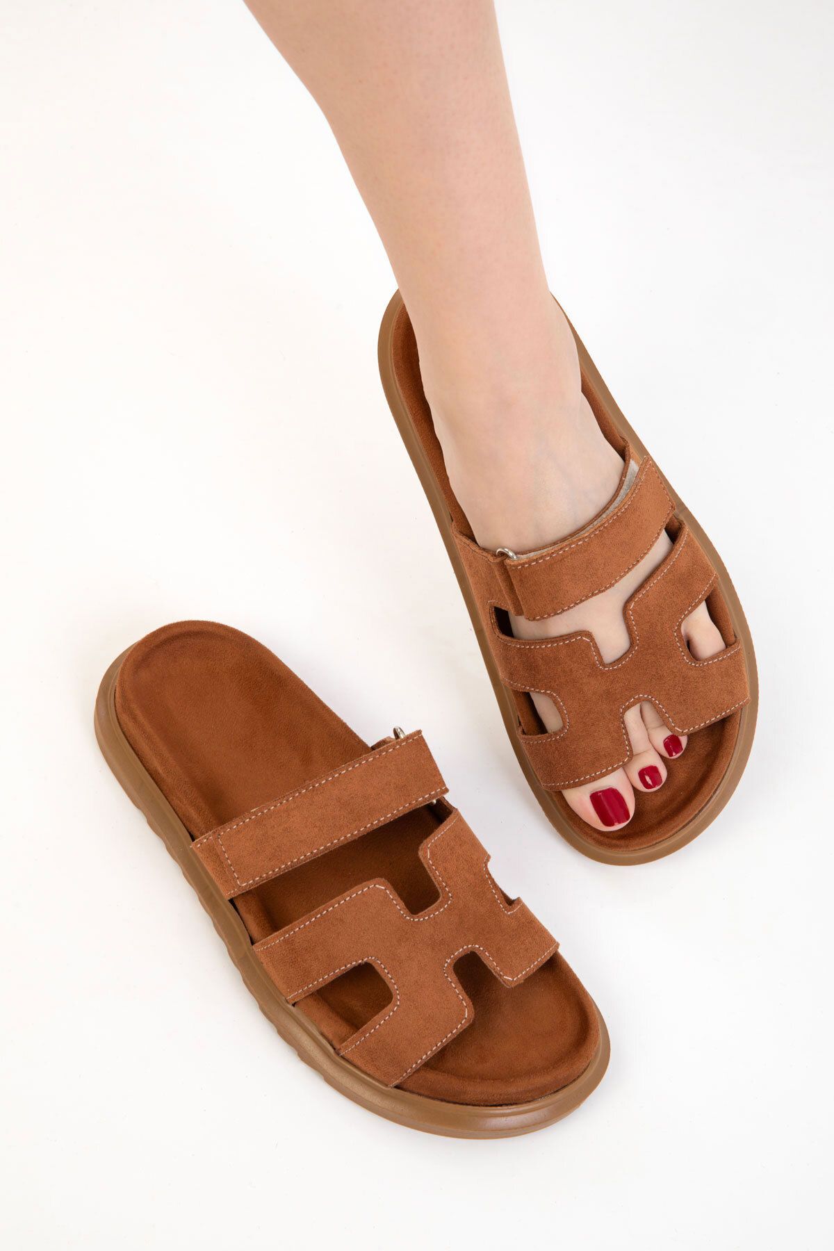 SOHO-Tan Suede Women's Slippers 20697 4