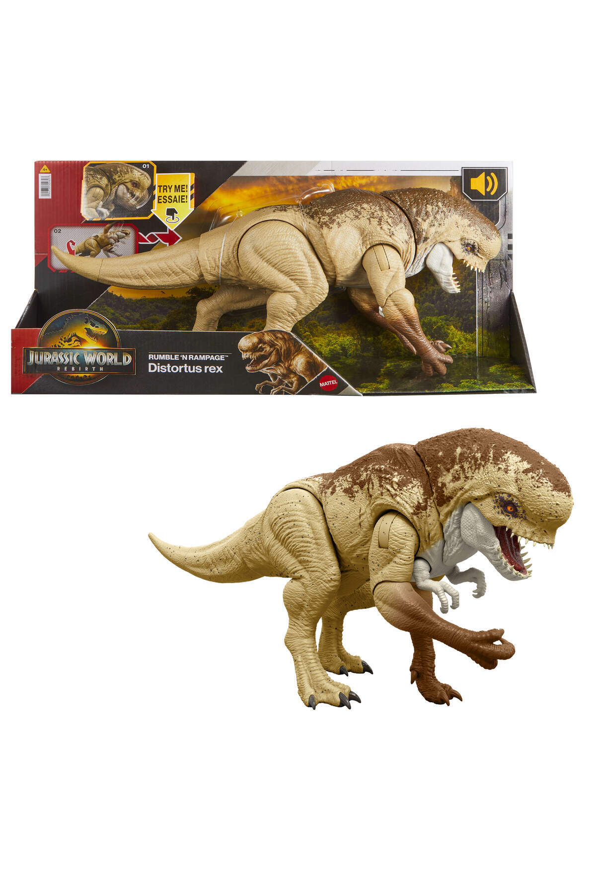 JURASSIC WORLD Ürkütücü Dinozor Figürü (Villain) JGB58
