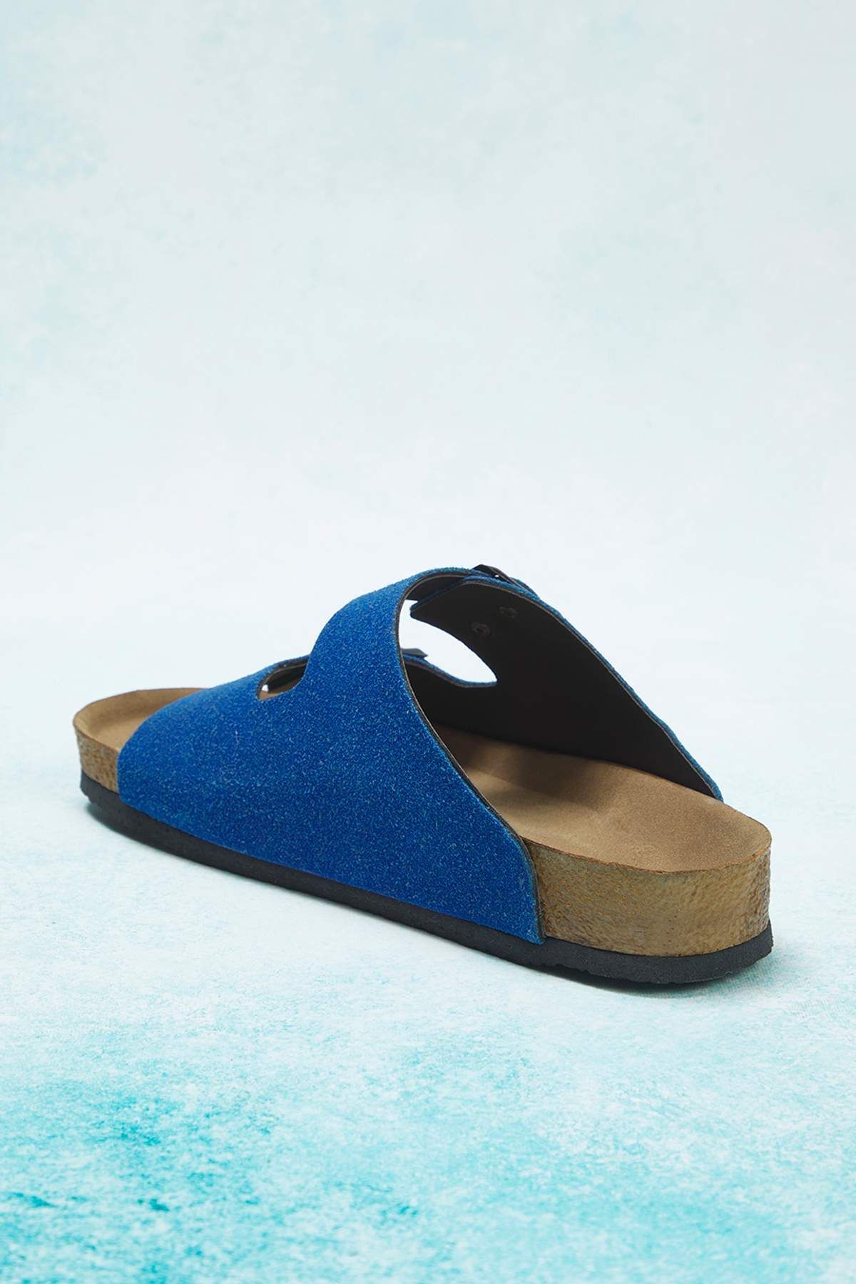 TRENDYOL SHOES-Papuci de damă cu cataramă dublă albastră TAKSS24TE00004 6