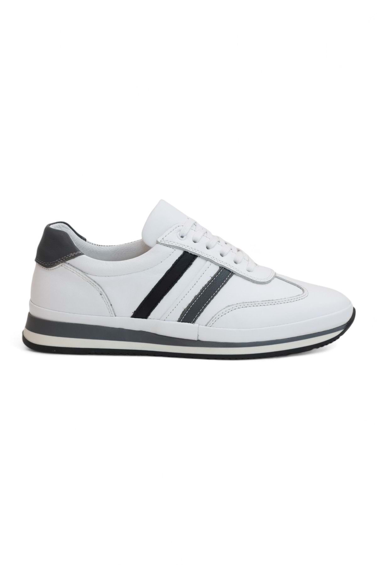 Konfores 2181-LuısFıgo Hakiki Deri Üst Kalite Anatomik Tabanlı Erkek Günlük Sneakers Ayakkabı
