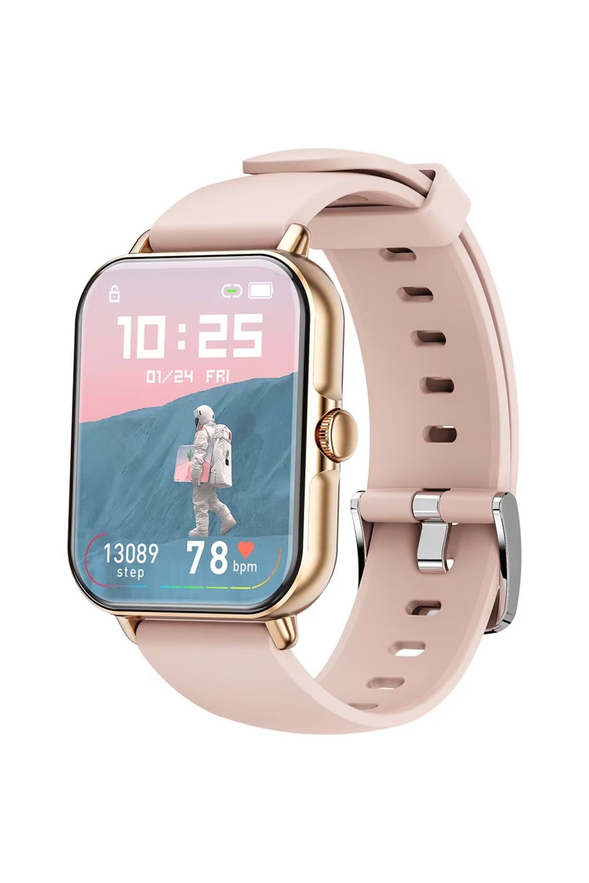 Smart Vibe-Smartwatch DT™ WATCH XII Always ON Display 1.9" Borderless 4D Assistive Touch, Apel Bluetooth, Gold 2