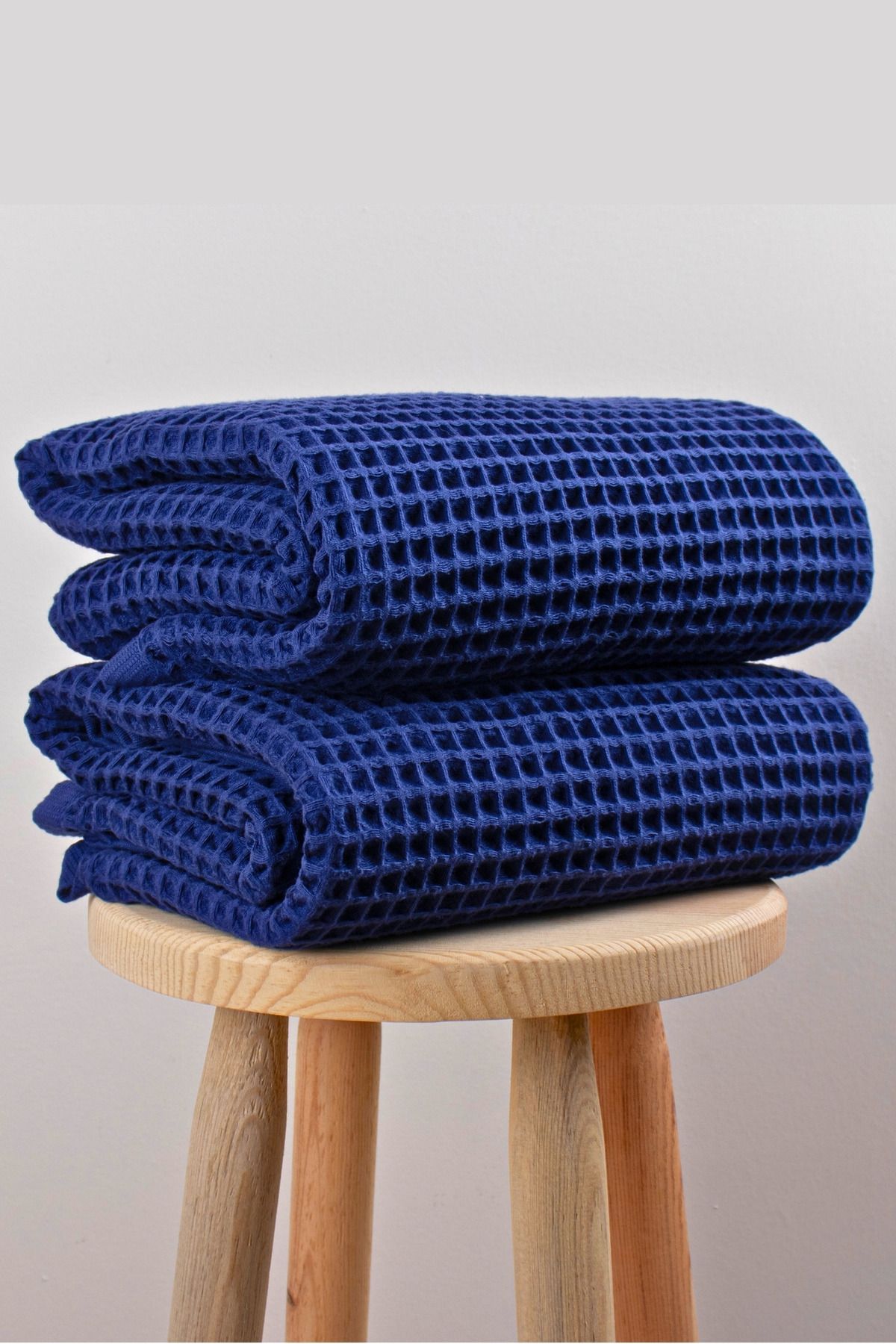 Püskül Tekstil Lüks Banyo Havlusu 2'li Set, Waffle Dokuma, 100% Pamuk, Yüksek Kalite, Çabuk Kuruyan Banyo Havluları