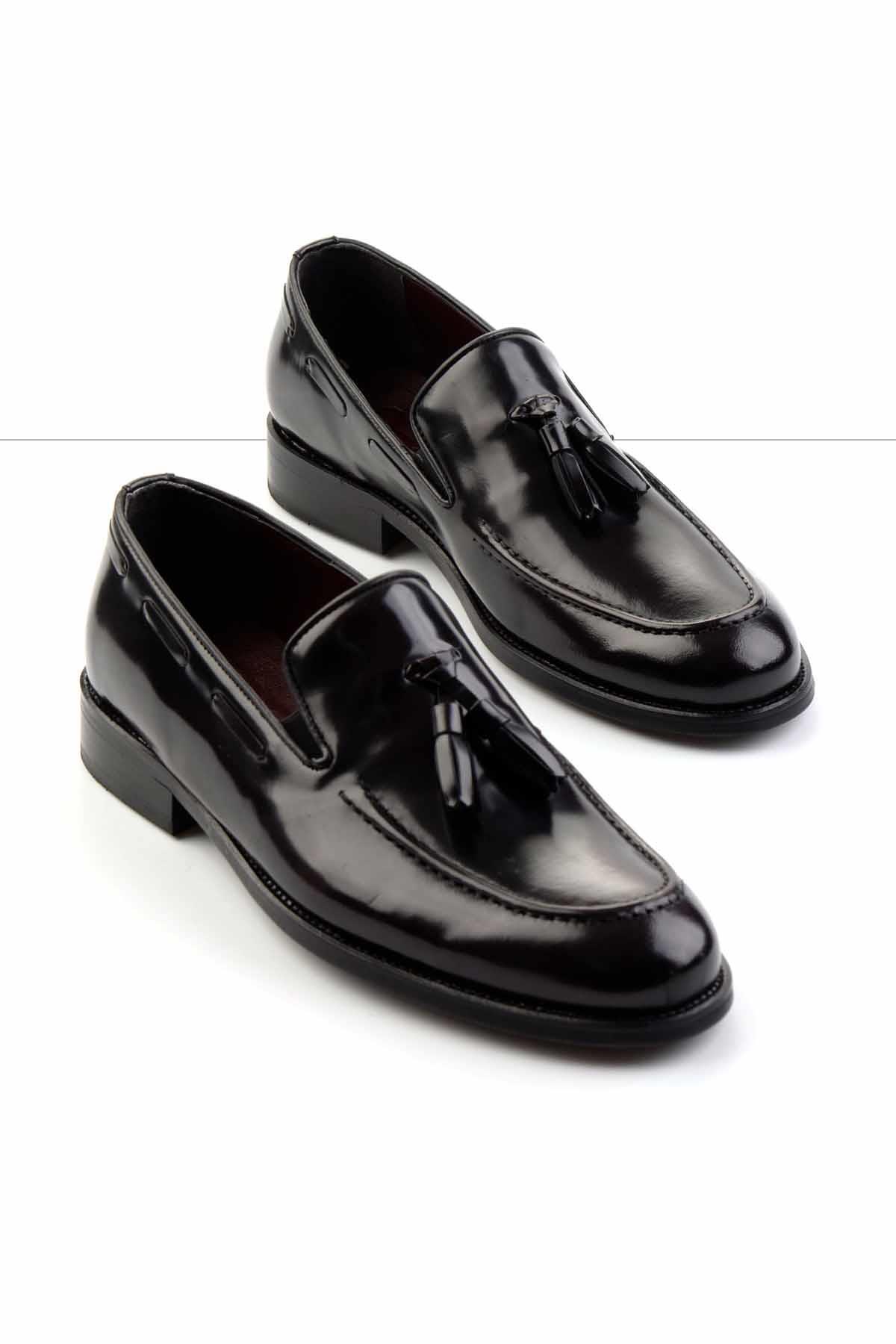 Bambi  Bordo Hakiki Deri Erkek Klasik Ayakkabı E01442500114 - Görsel 2