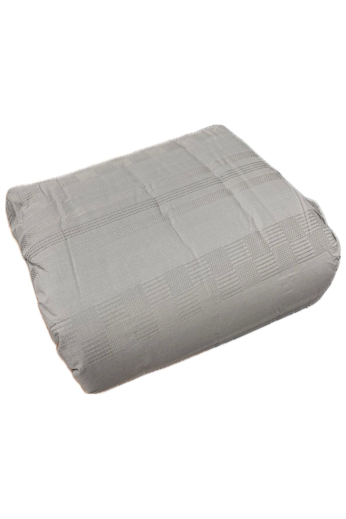 Clasy-100% Cotton Ranforce Single Double Sided Quilt Unita V4 Gray Plain Pattern 3