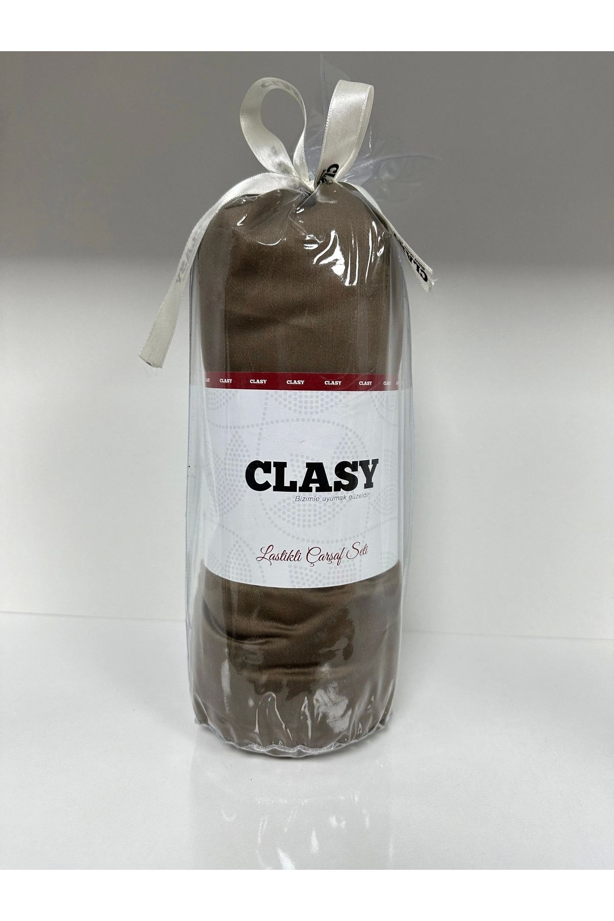 Clasy-Ranforce Single Plain Brown Sheet Set - Elastic 1
