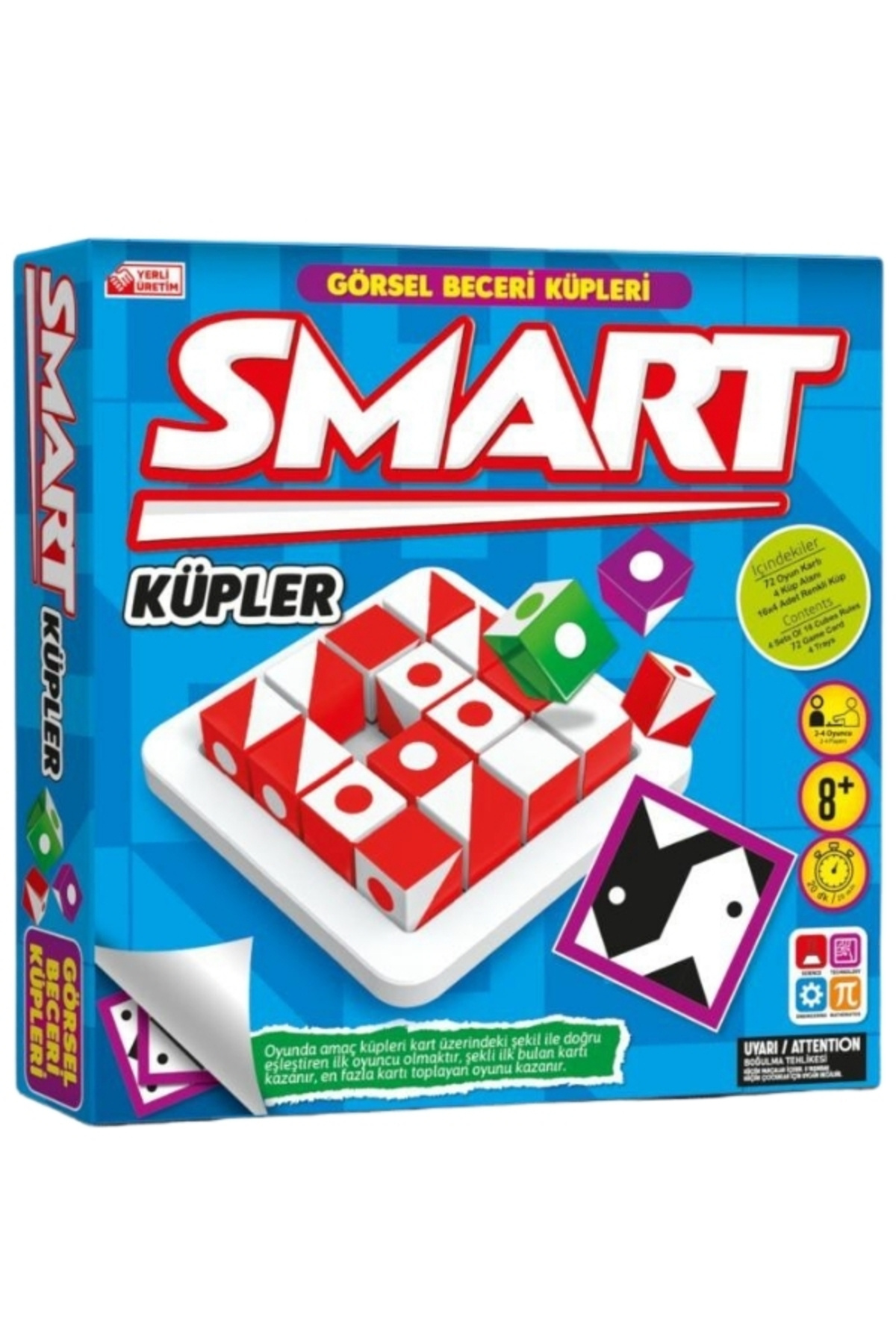 ZEKA DOLABI-Smart Cubes Set of 2 with Memory Tower Memory Speed ​​Attention Visual Perception Focus Coding 4