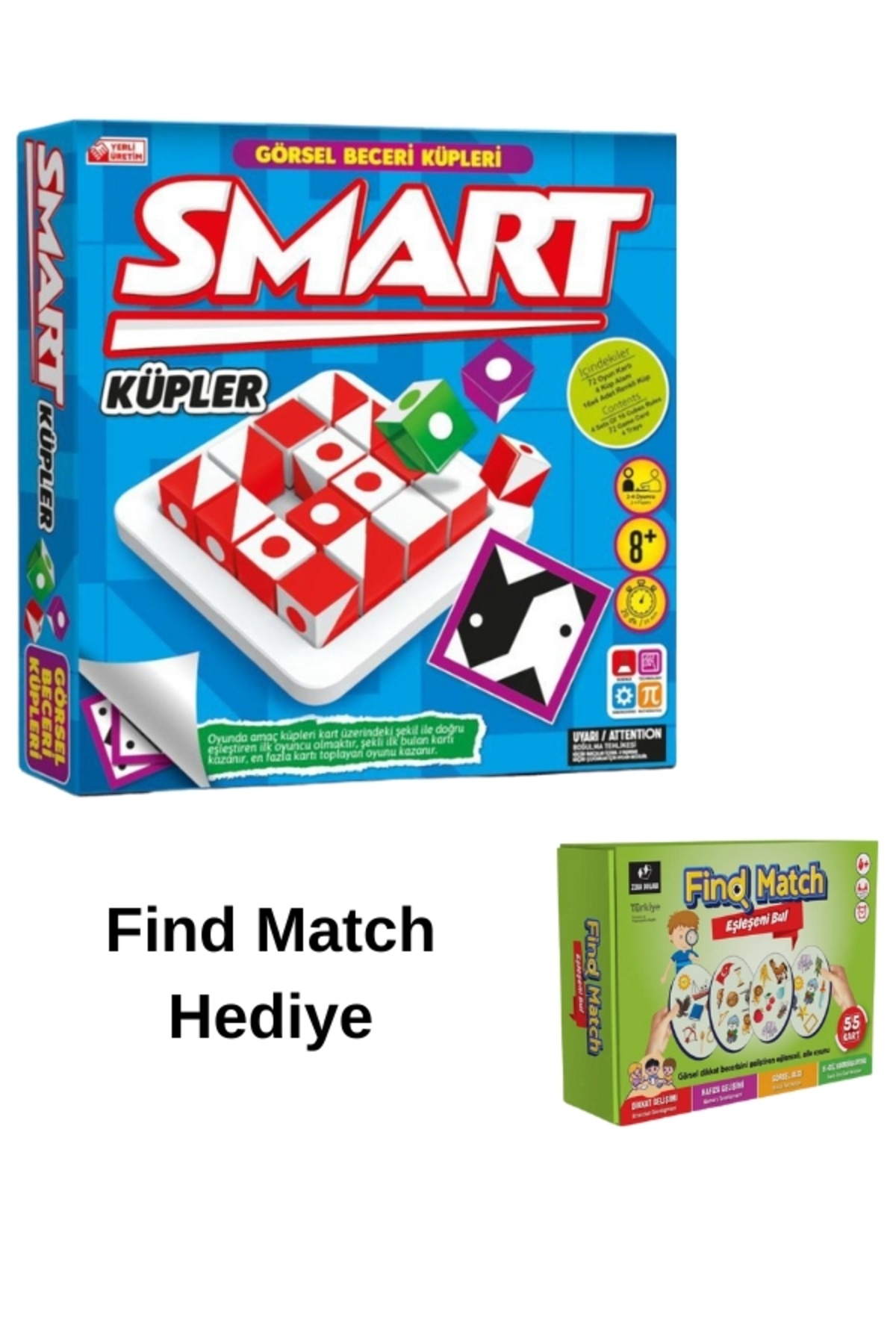 EA-Smart Cubes Visual Skill Q Bitz, Dobble Find Match Matching Find Game with Gift 1