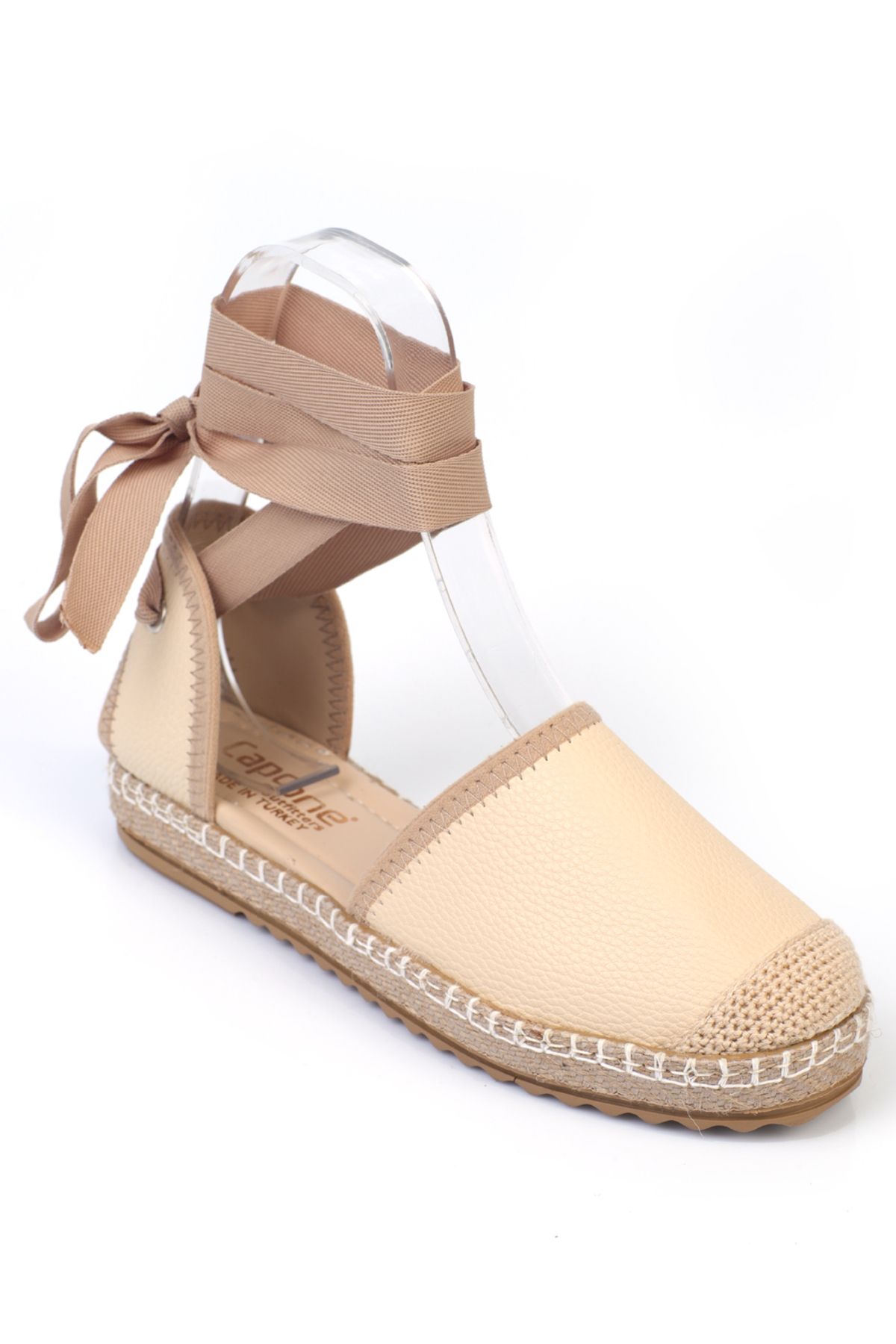 Capone Outfitters Brianna Kalın Tabanlı Bilekten Bağlamalı Kadın Espadril