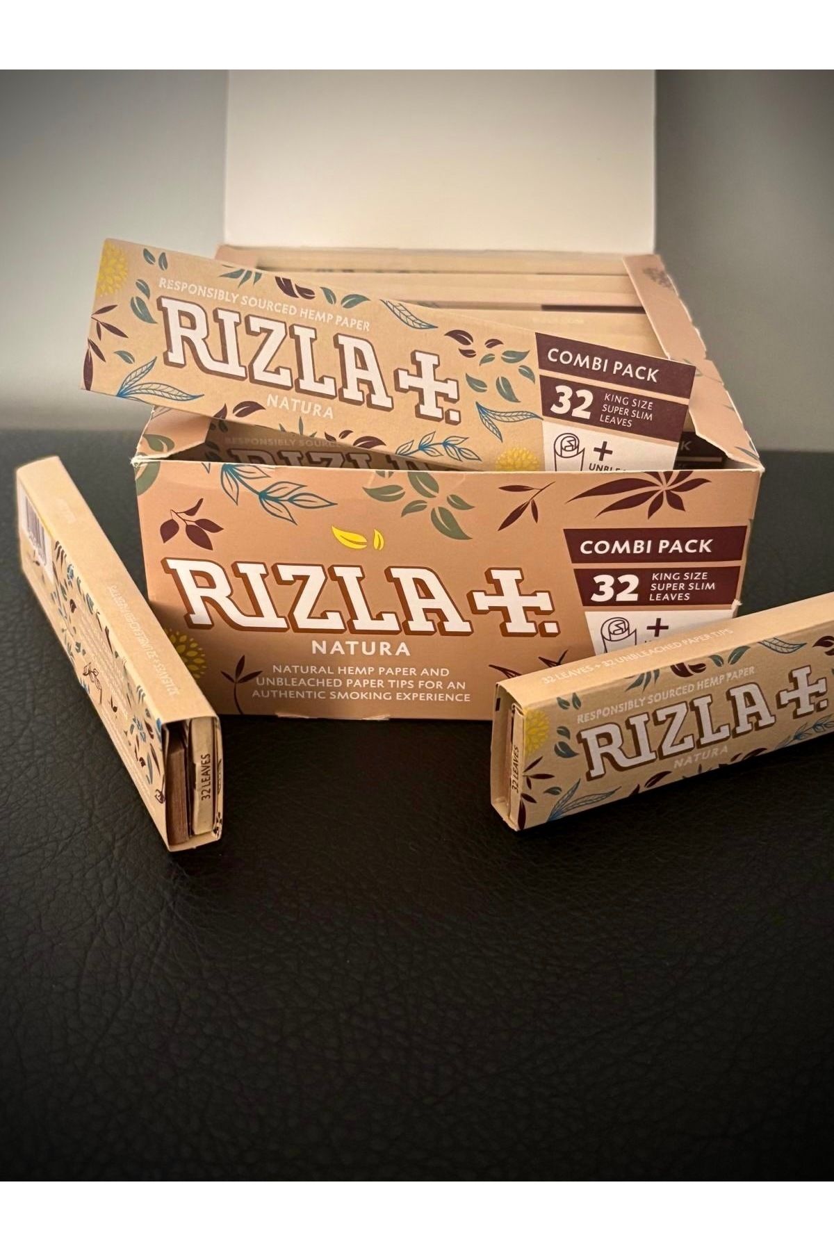 ORJINAL RIZLA NATURA King Size 3 Paket (3*32) Zıvanalı