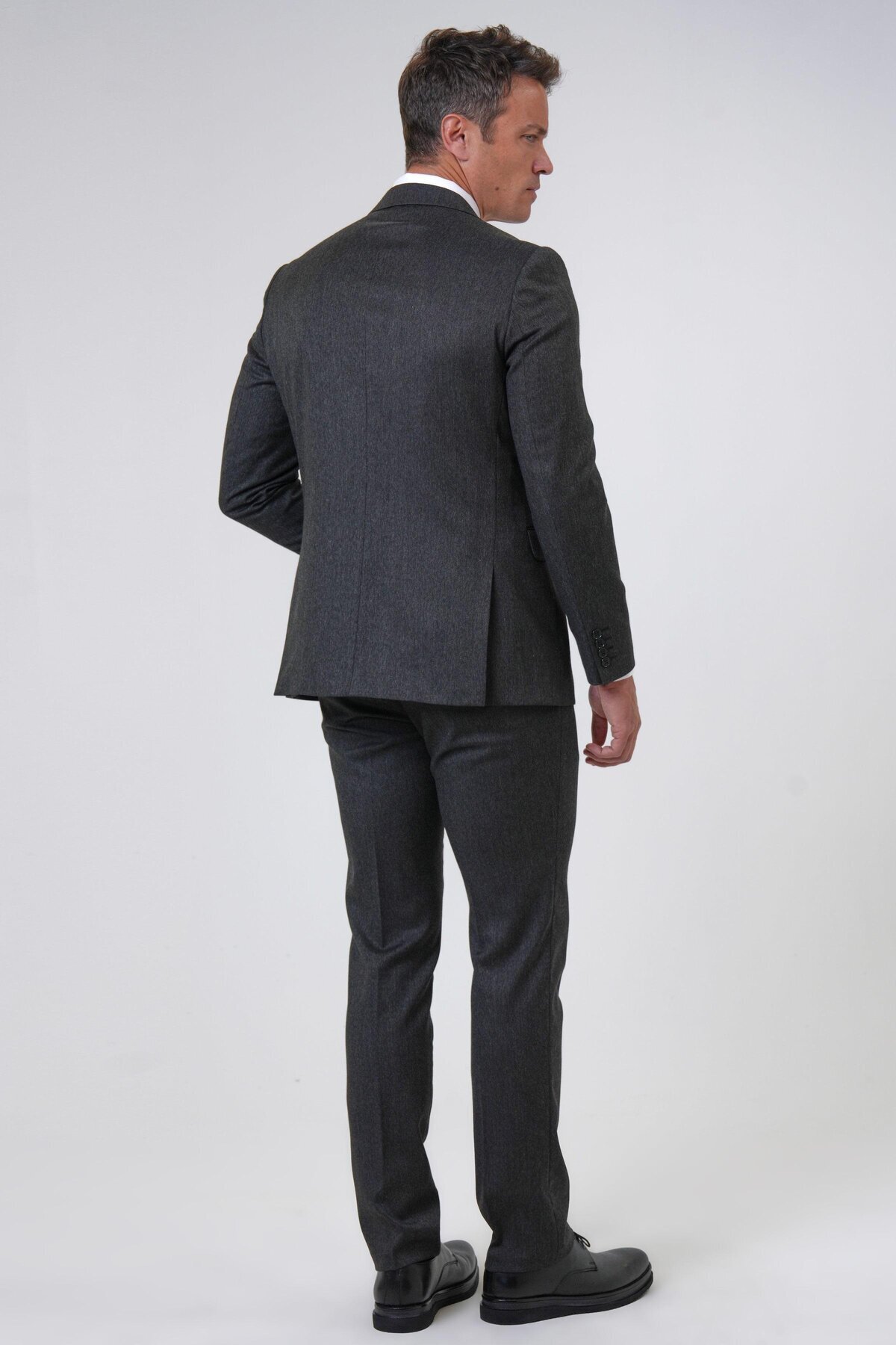 SÜVARİ-Black Regular Dobby 6 Drop Classic Suit 4