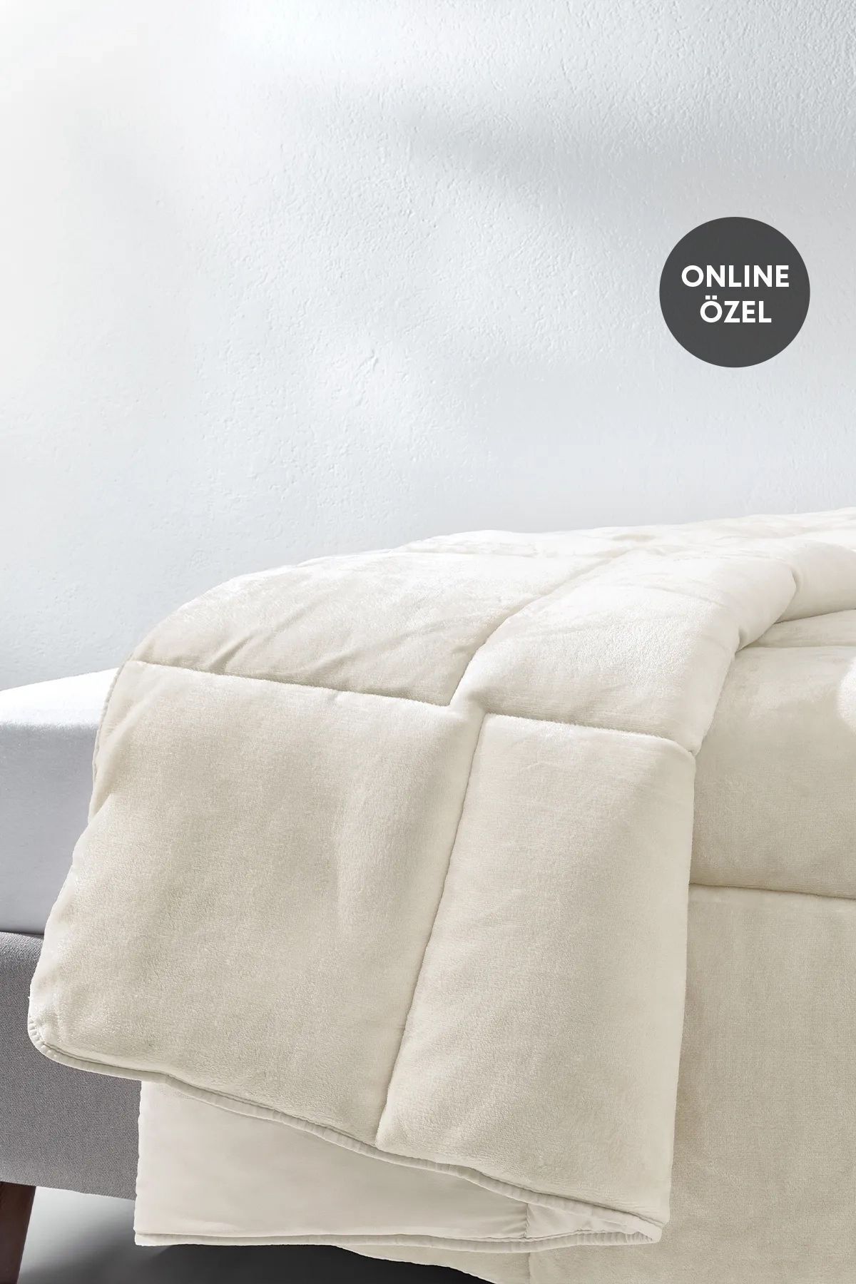 Yataş-Macaron Single Wellsoft Quilt - Cream 3