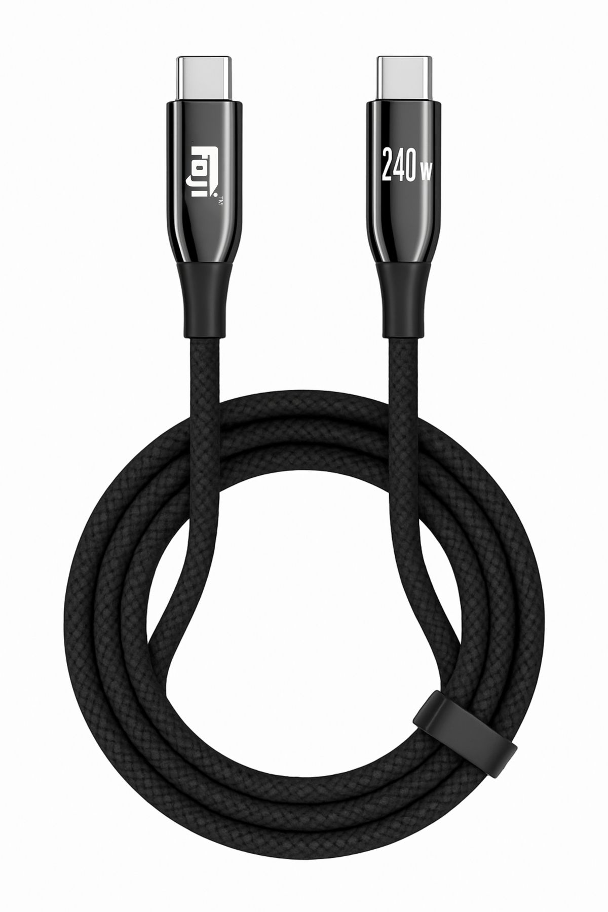 Foji-240 واط عالية الطاقة PD3.1 بروتوكول الشحن السريع شريحة E-marker شاحن شحن سريع كابل بيانات 2 متر 1