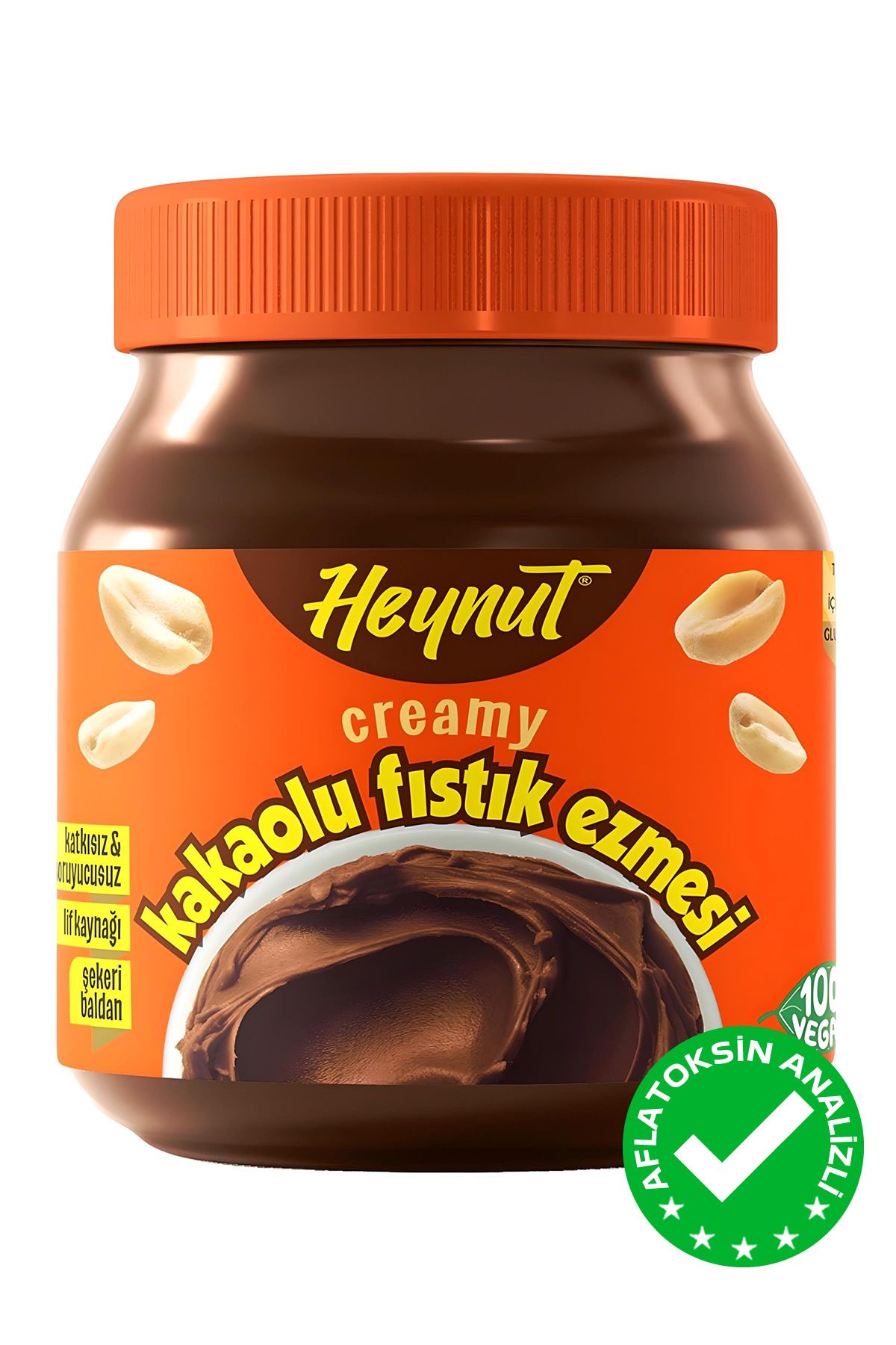 HEYNUT Şeker Ilavesiz Kakaolu Fıstık Ezmesi 350g