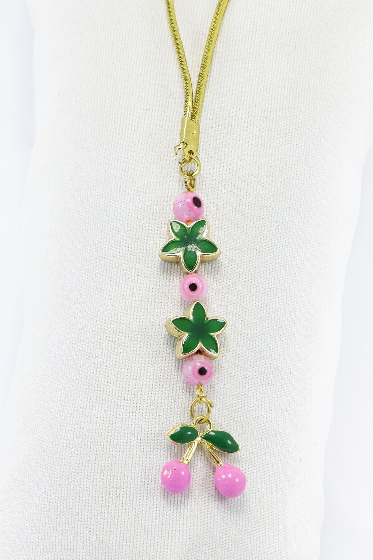 biuti Küçük, Toz Pembe Lotus Çiçekli Kiraz Araba Dikiz Ayna Süsü, Yeni Araba Hediyesi