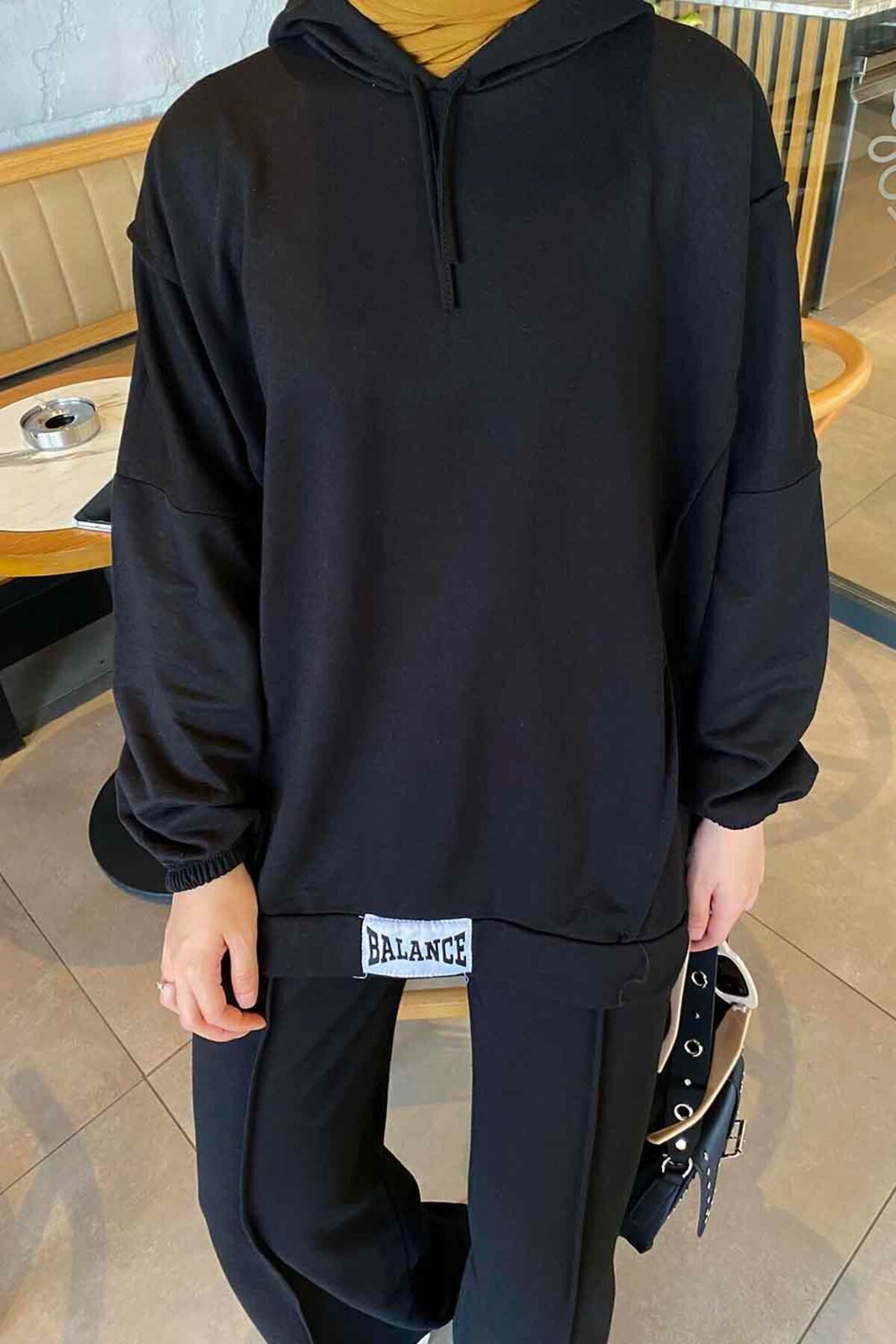 lamelif Balance Armalı Çımalı Ikili Takım Siyah görsel 3