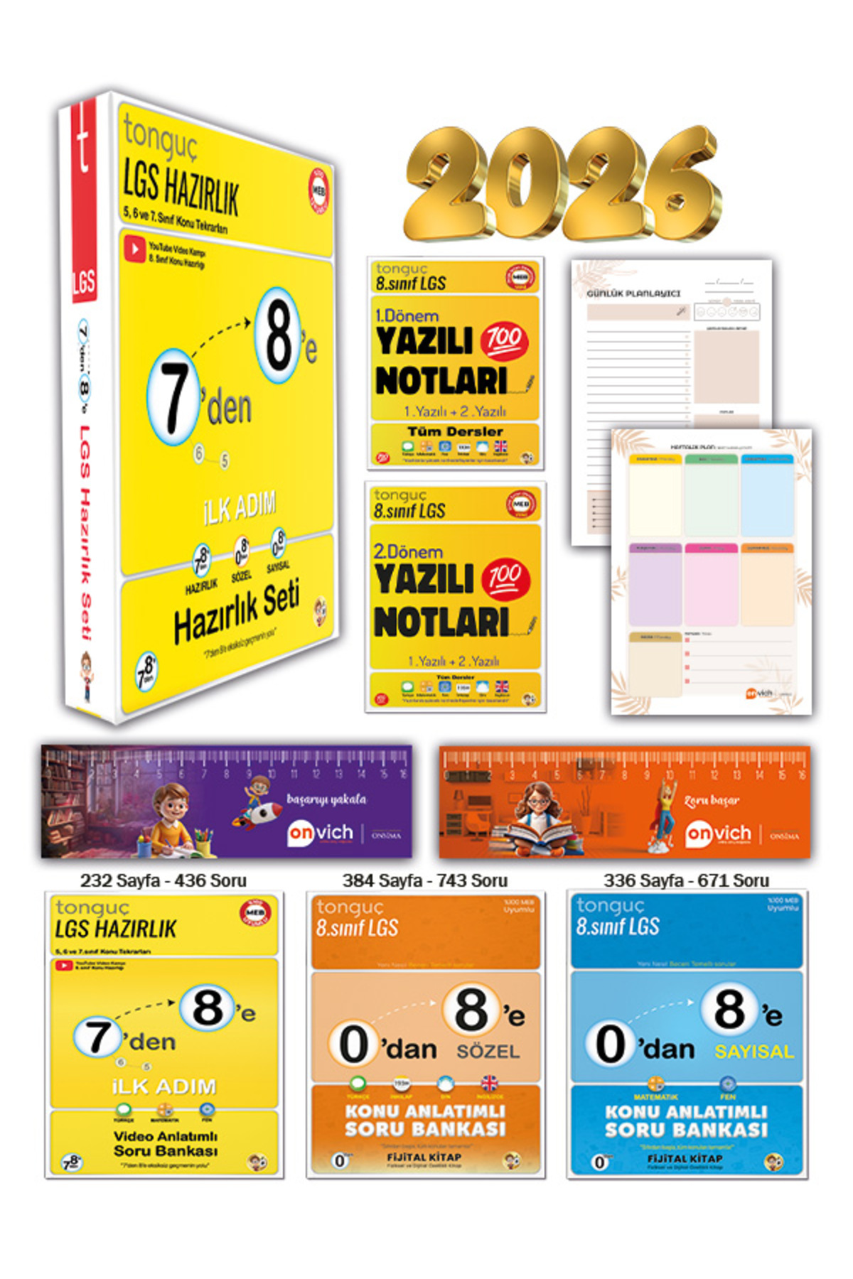 Tonguç Yayınları 8. Sınıf 7 Den 8 E Tekrar Yaz Tatili 0 Dan 8 E