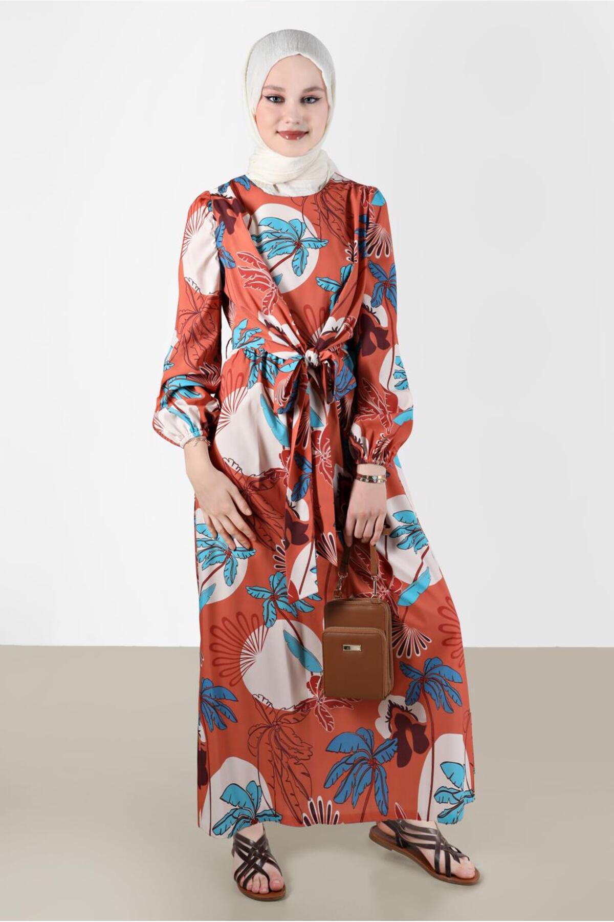 آلوینا لباس طرح‌دار با جزئیات کراوات ۴۲۶۳۰