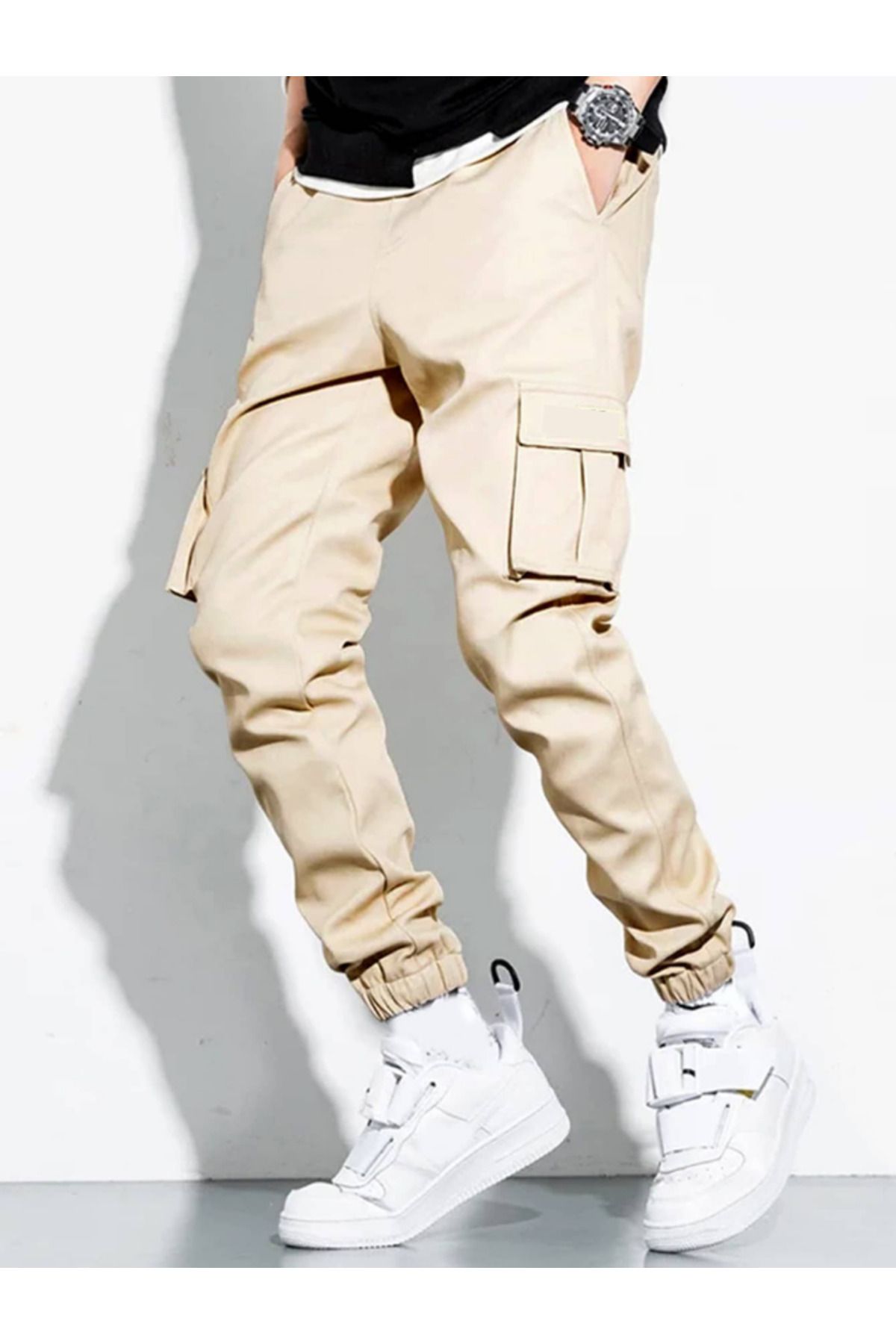 WKM Erkek Kargo Cepli Gabardin Slim Fit Pantolon