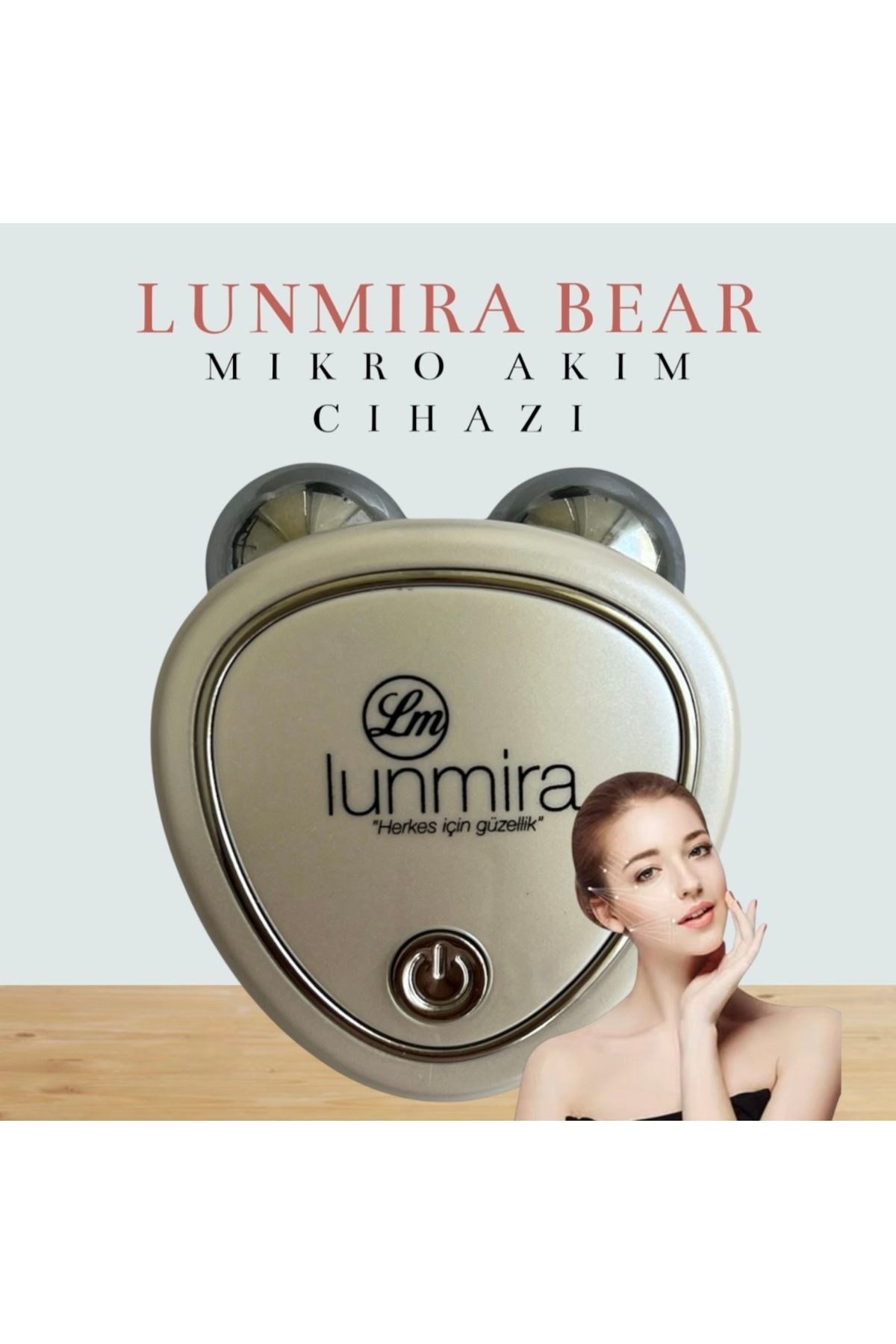 lunmira Lunmi̇ra Bear 02 White(Mikro Akım & Anti Shock & Ultrasonik Titreşim) Yüz Germe Cihaz