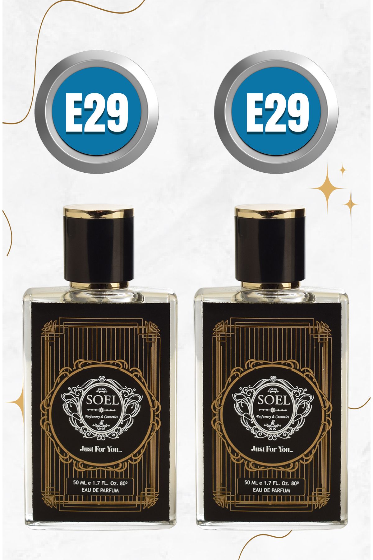 Soel Parfüm E29 Erkek Parfüm 50 ML EDP (2 ADET)