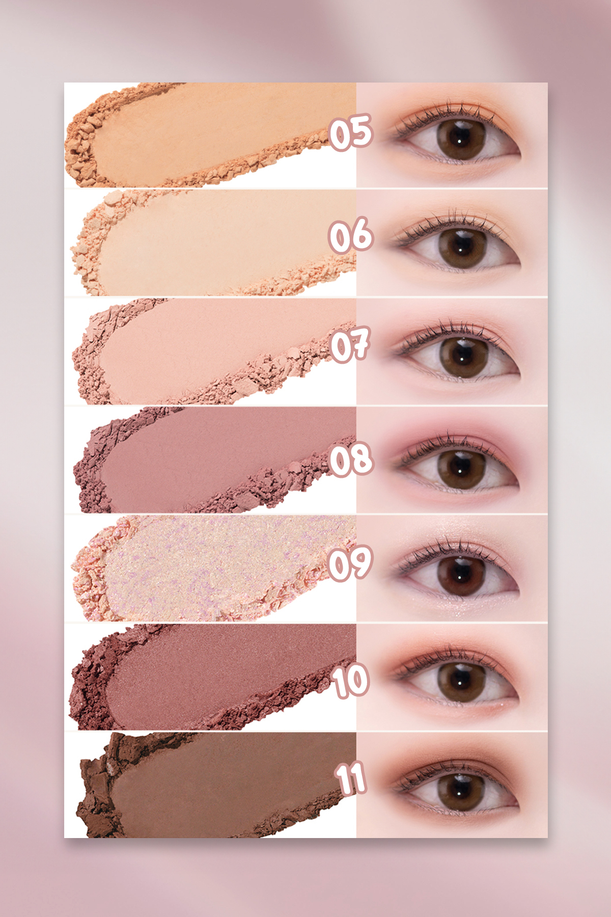 Mat ve Işıltılı Tonlar Barındıran Far Paleti Missha Mood Moment Palette (3 The Cute Things) — رنگارنگ 7480 — تصویر 4 از 8