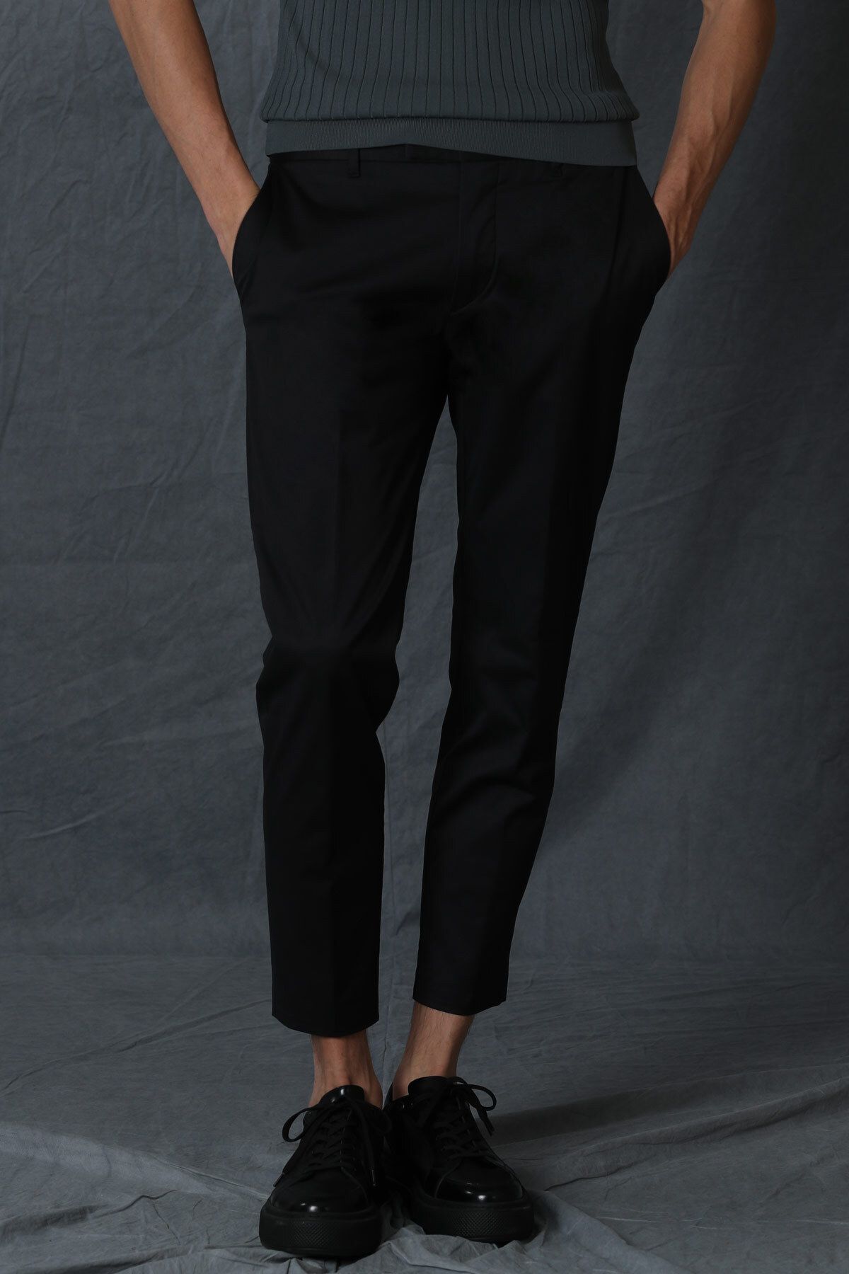 شلوار مشکی مردانه سیاه Chino Smart Slim Fit Lufian
