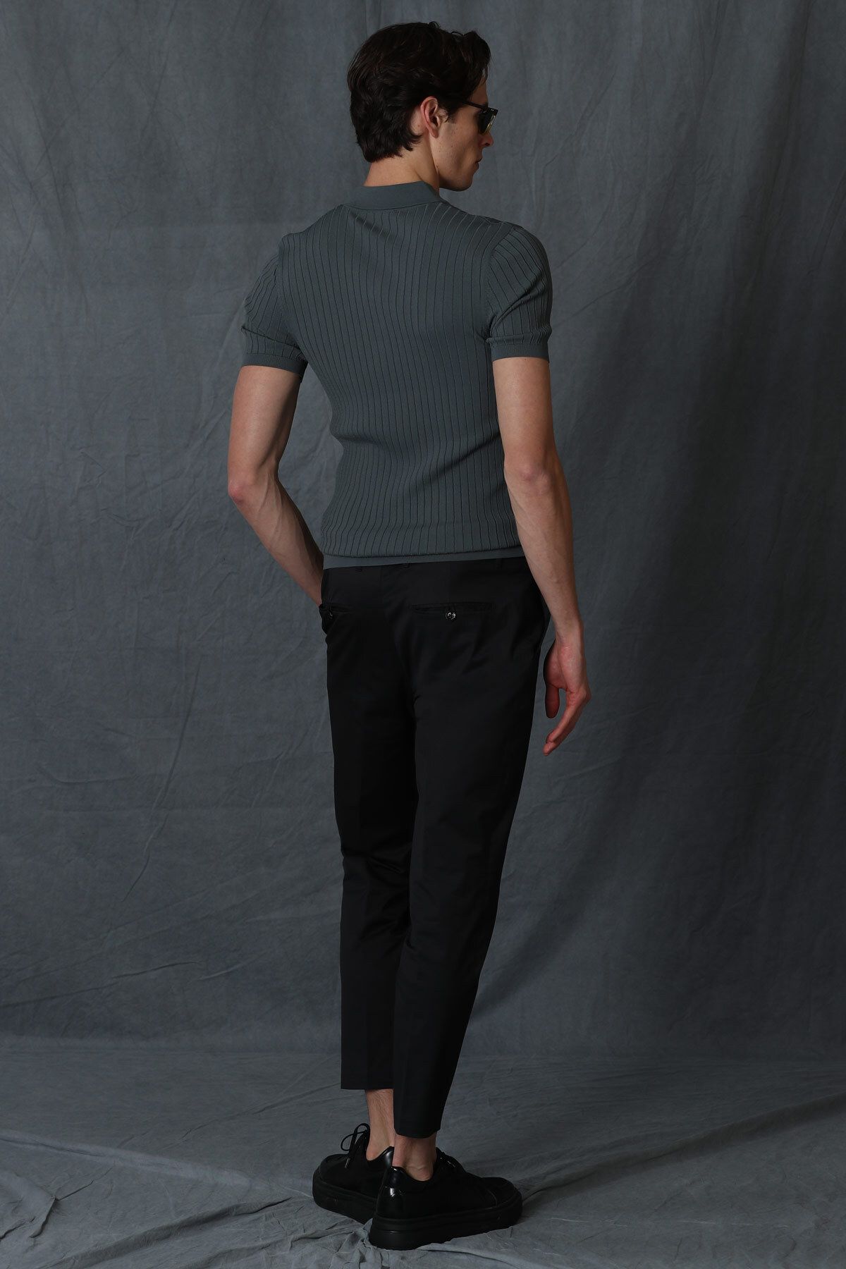 شلوار مشکی مردانه سیاه Chino Smart Slim Fit Lufian