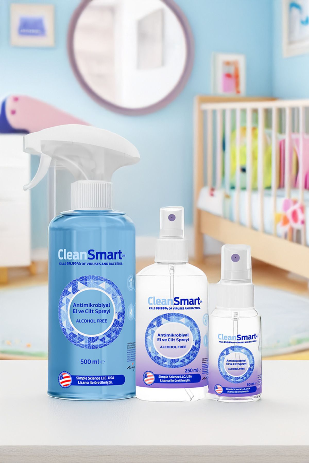 cleansmart El Ve Cilt Dezenfektan Spreyi 3lü