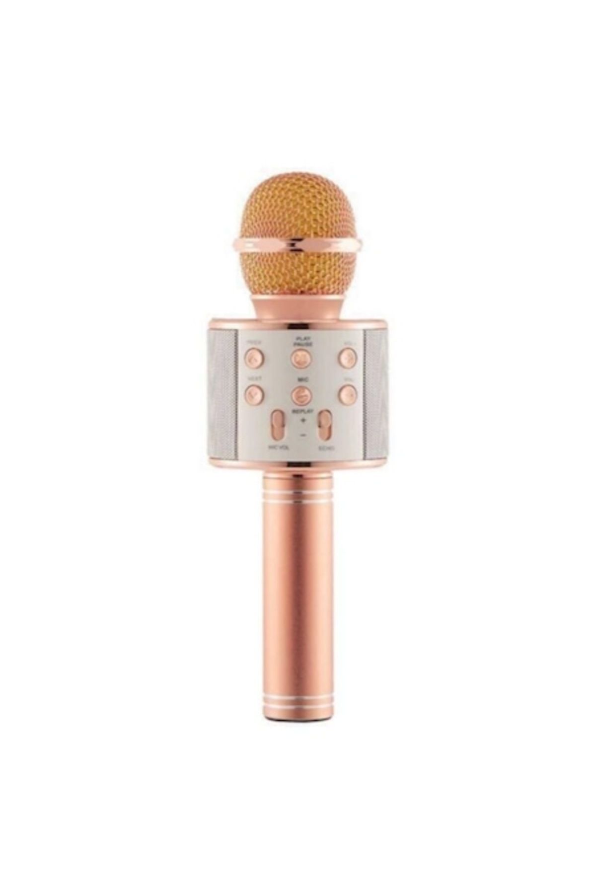 OEM-Wireless Karaoke Microphone with Built-in LED Speaker & Battery, Voice Change Function 1