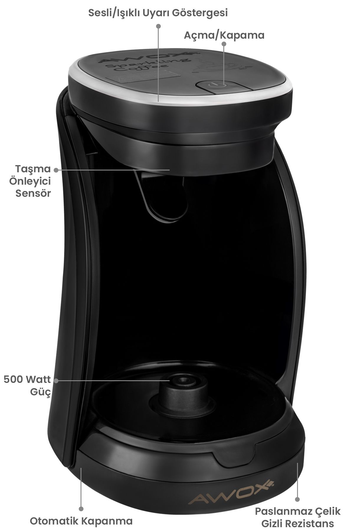 AWOX-Sparkling Coffee Machine Chrome 4
