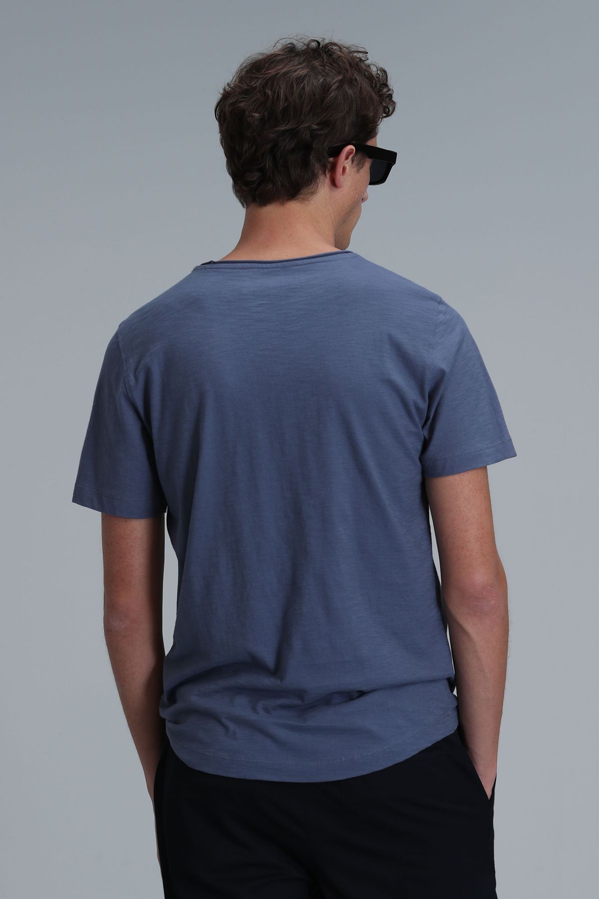 Lufian-Ανδρικό μπλουζάκι Junya Basic Midnight Blue 6