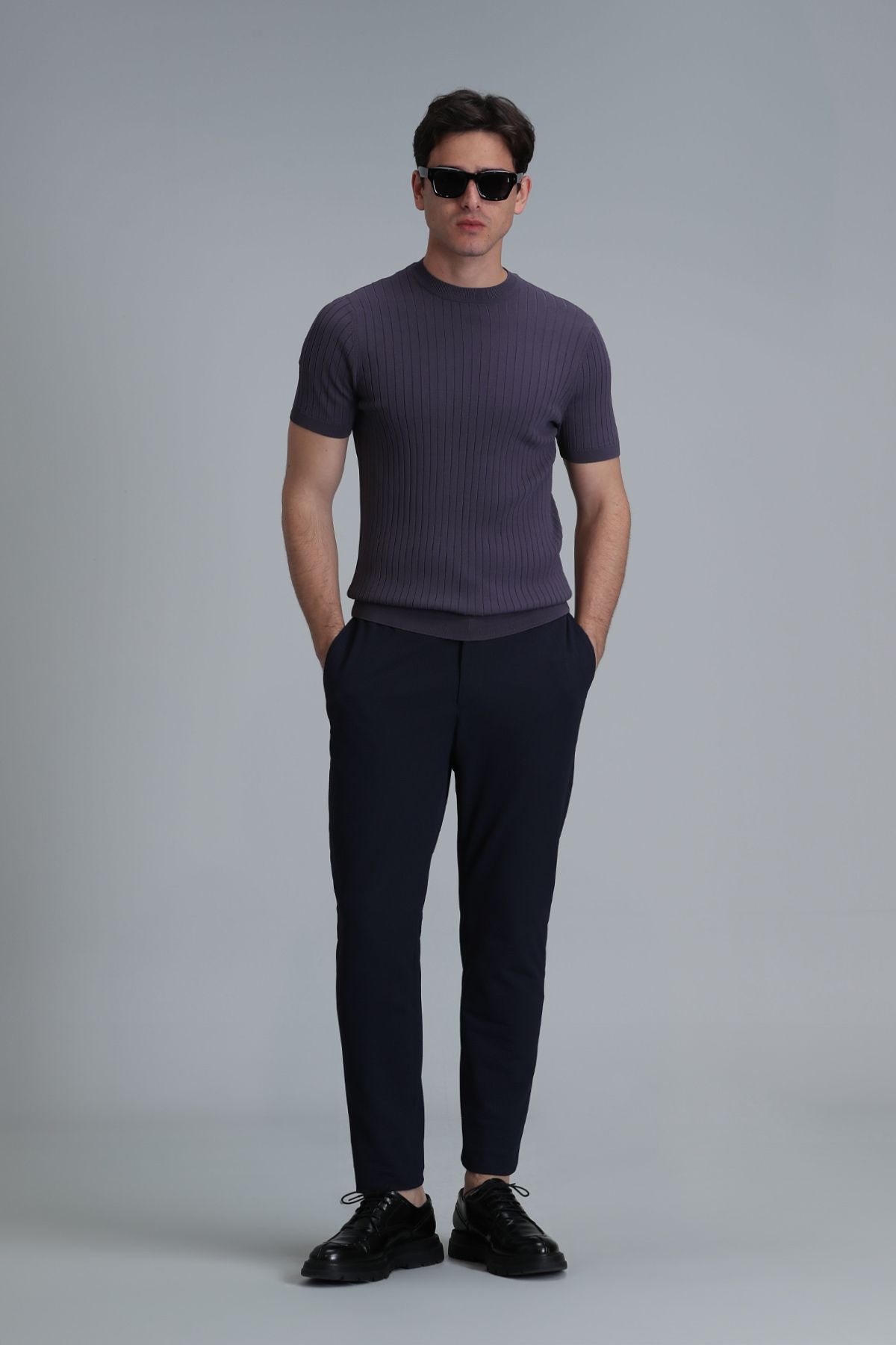Lufian-Class Men's Sweater Plum 2