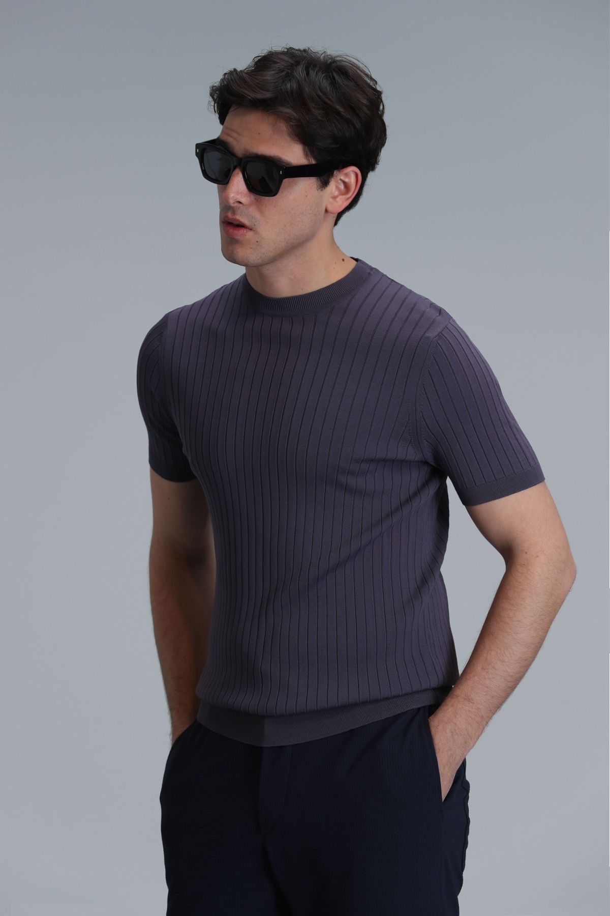 Lufian-Class Men's Sweater Plum 3