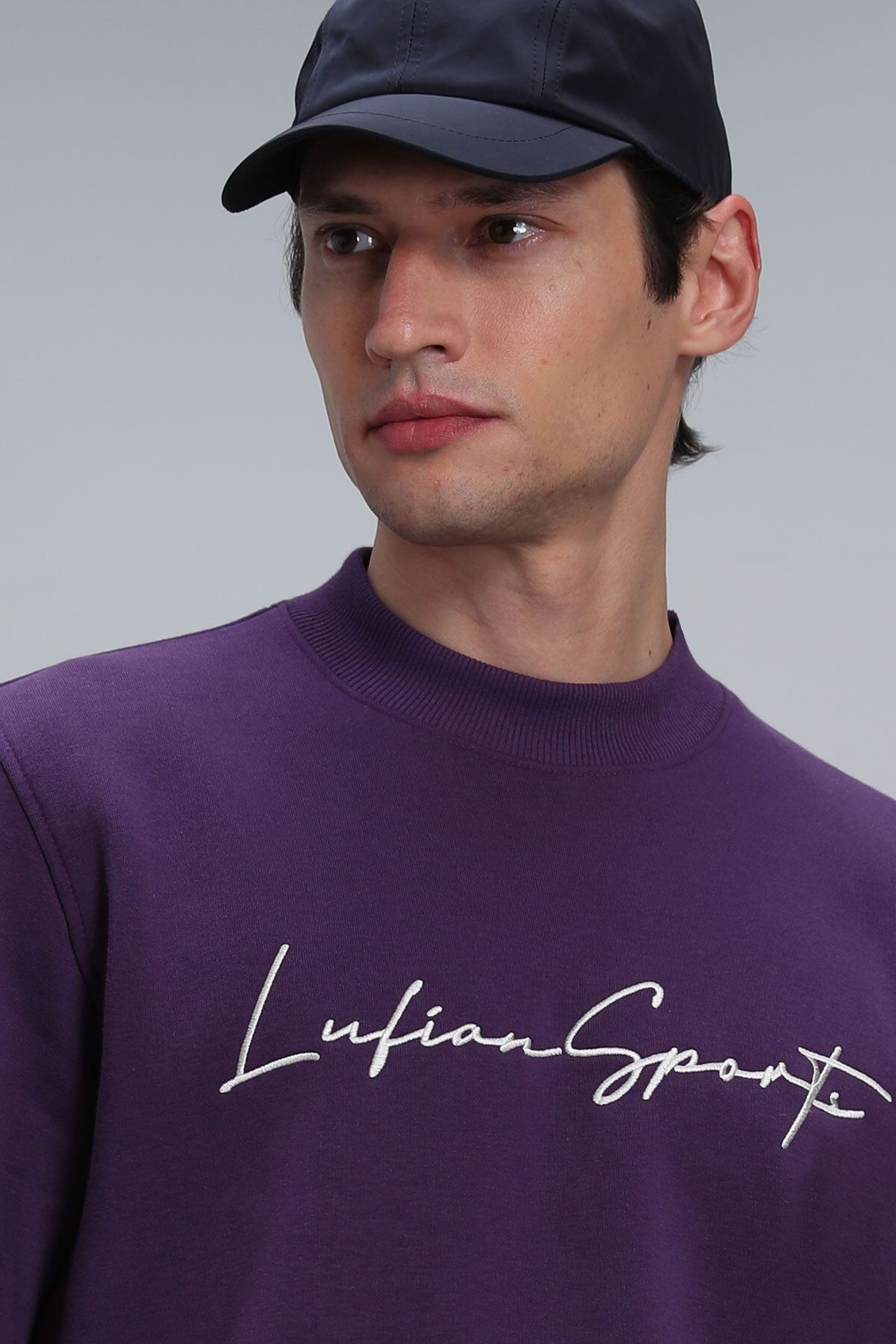 سویشرت بنفش مردانه Lowe اورجینال Lufian