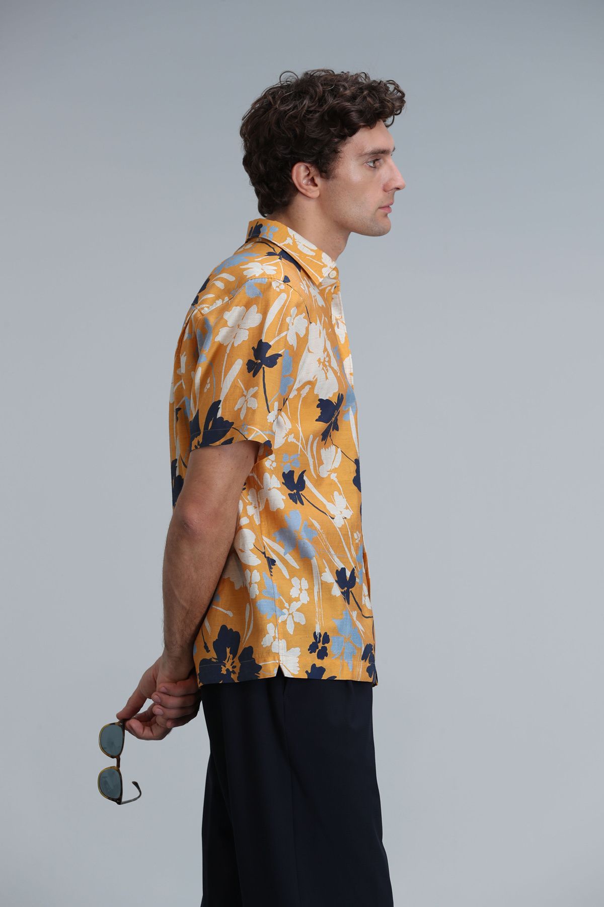 Lufian-Ανδρικό πουκάμισο Regular Fit Yellow Shen - Basic Model 5