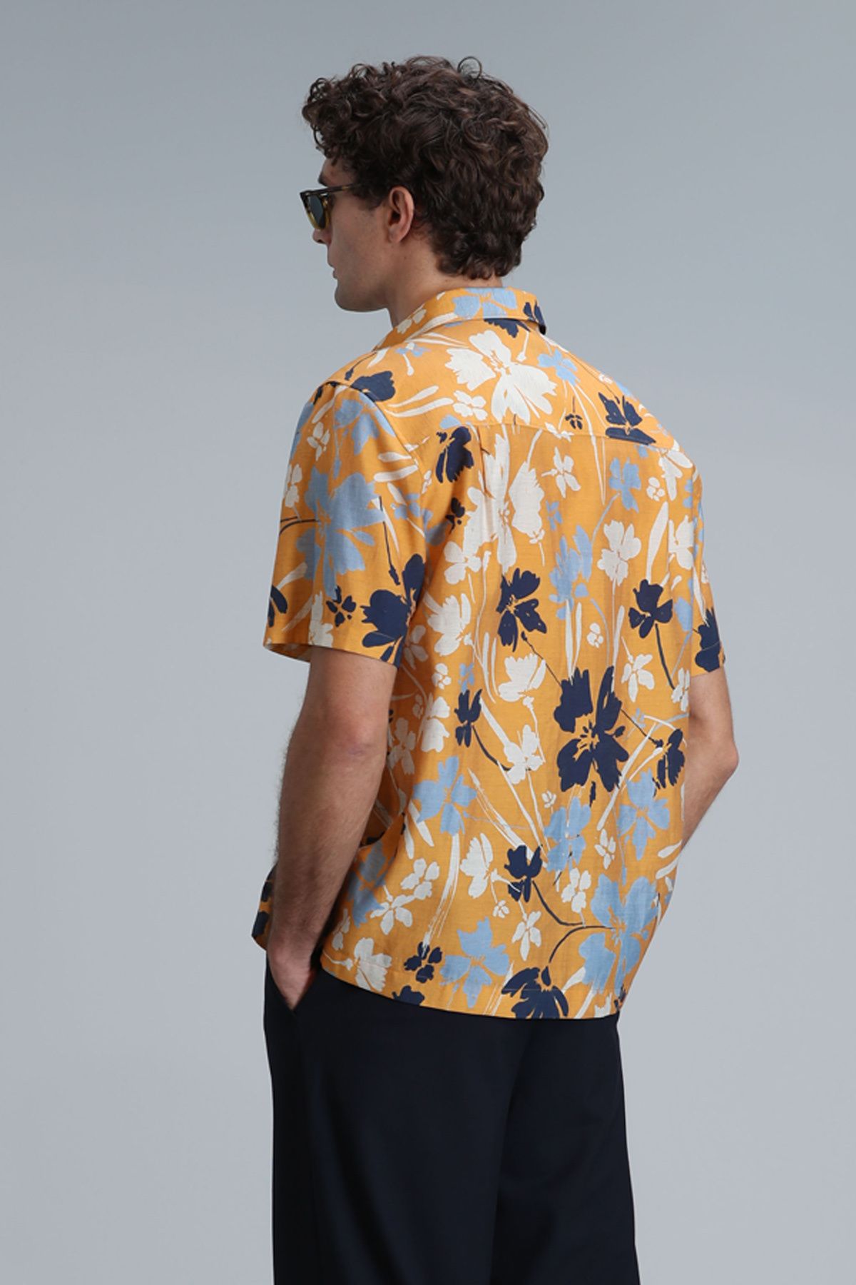 Lufian-Ανδρικό πουκάμισο Regular Fit Yellow Shen - Basic Model 6