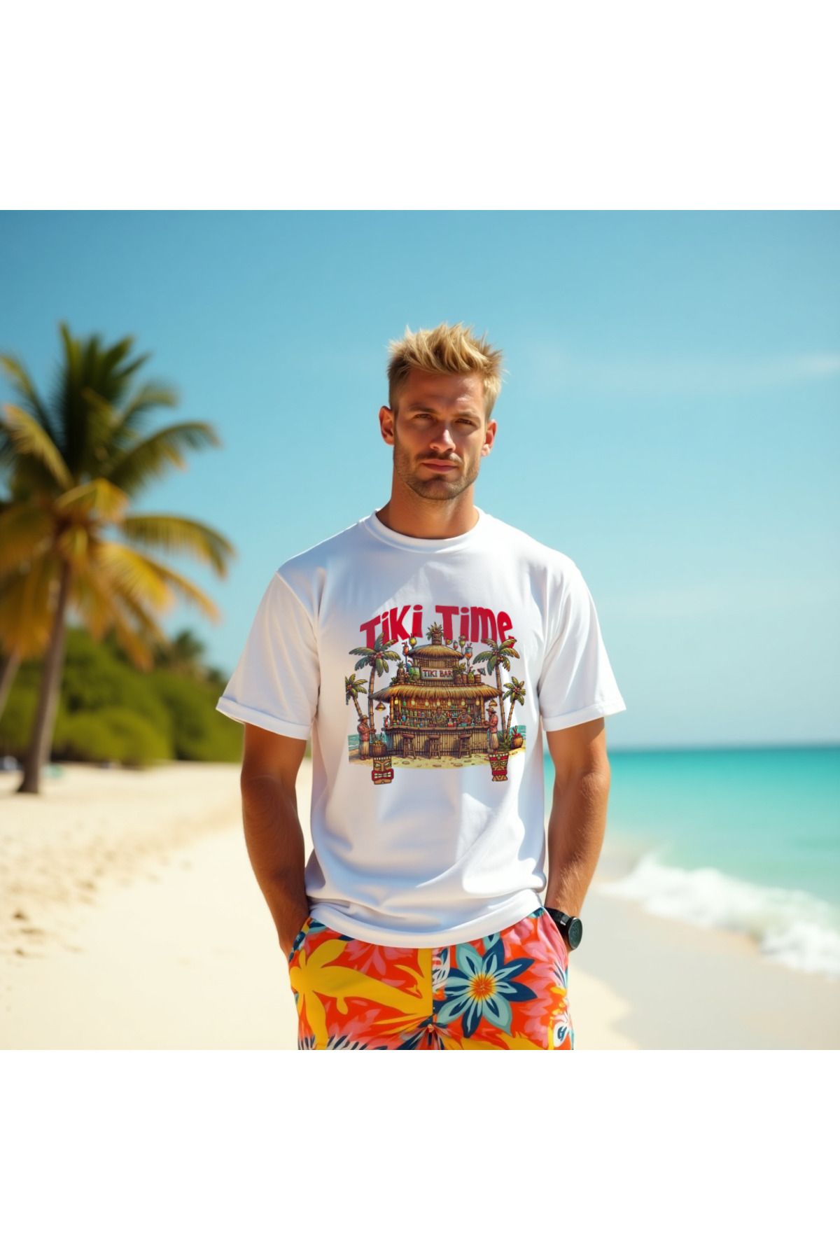 Fuco Supply Beyaz Oversize Baskılı Tişört – Unisex Rahat Kesim Streetwear