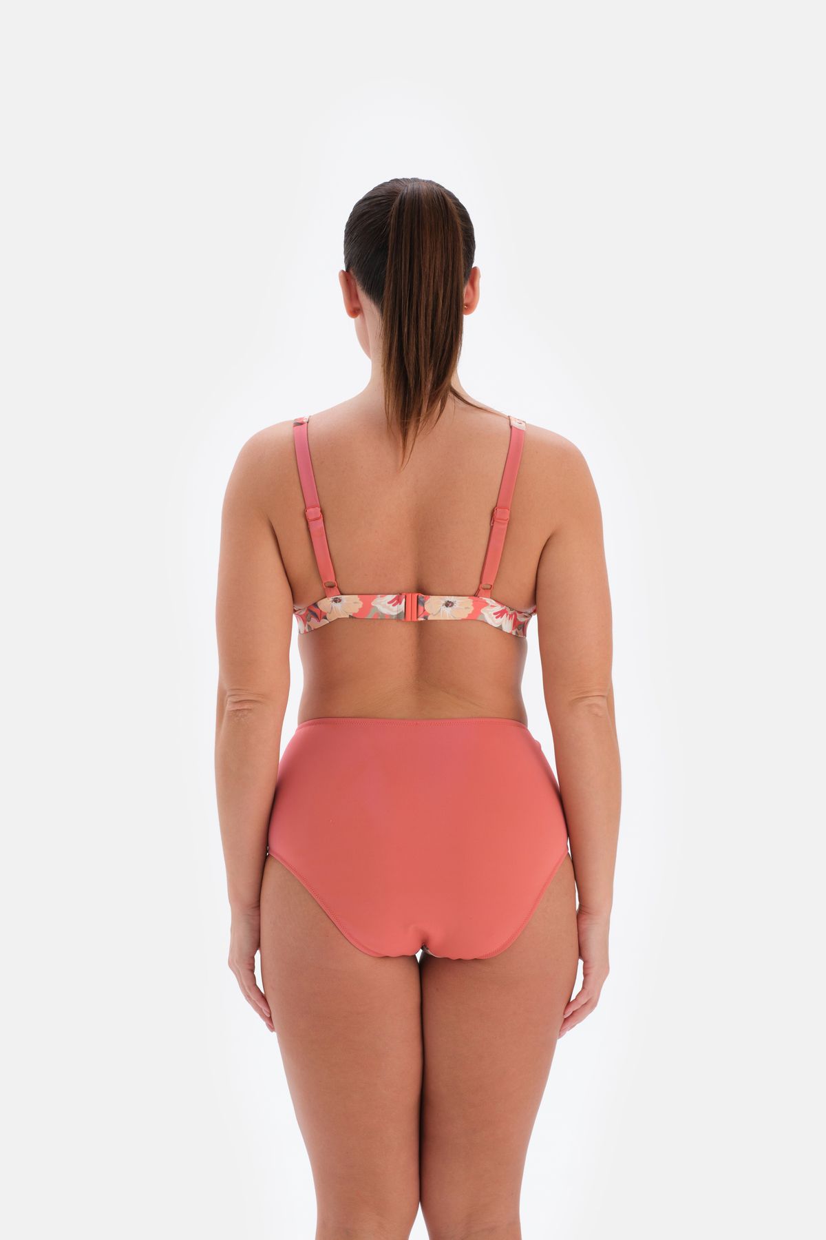 Eros-High Waist Pattern Recovery Triangle Bikini Set - 3246Bk 3