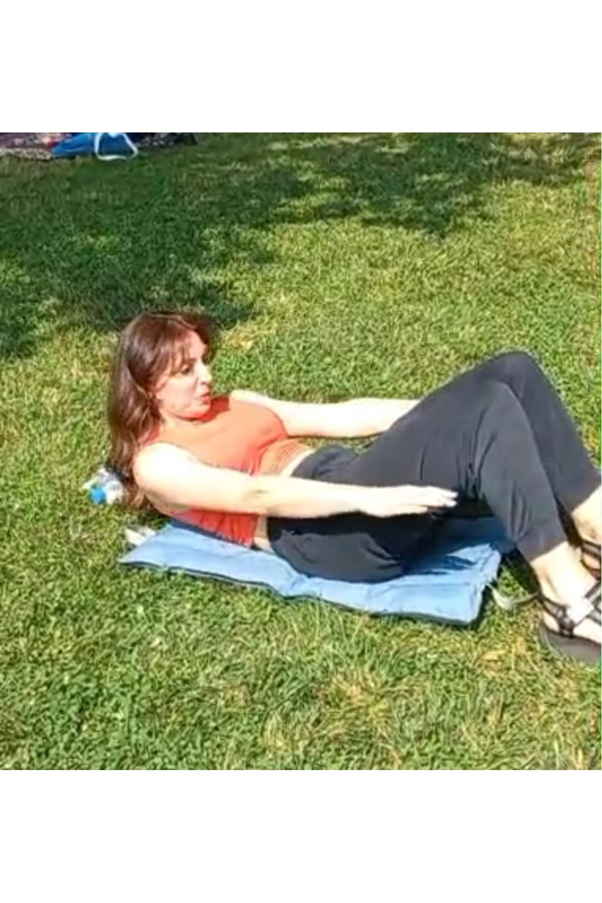 PettyComfort Samanta Çok Fonksiyonlu Pilates Minderi, Yoga– Terletmez Keten Çanta / Elyaf Dolgulu Minder 80x50 Cm