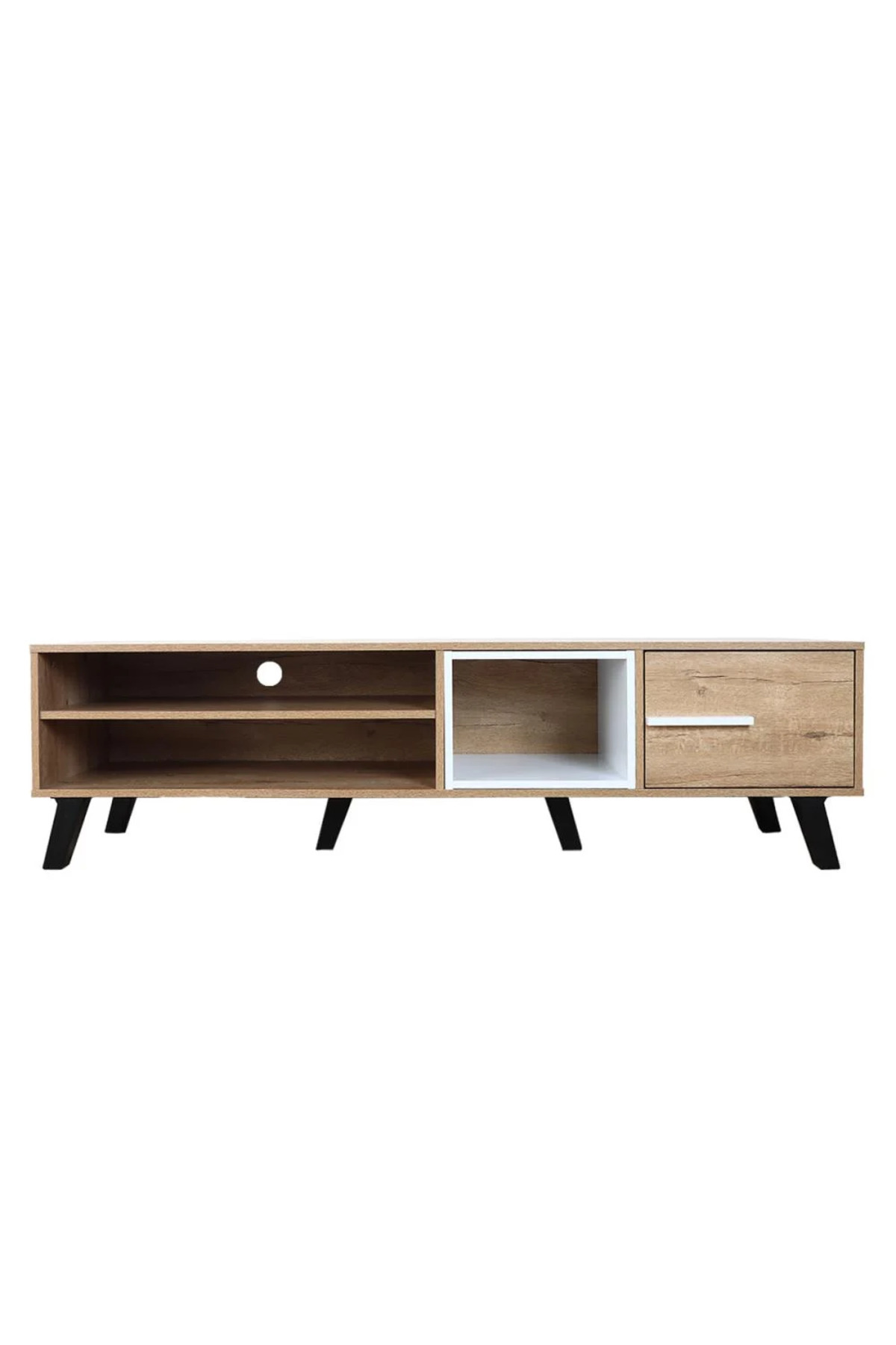 Generic-TV Table 160 cm Wooden Malaysian with Drawer and 2 Shelves 3