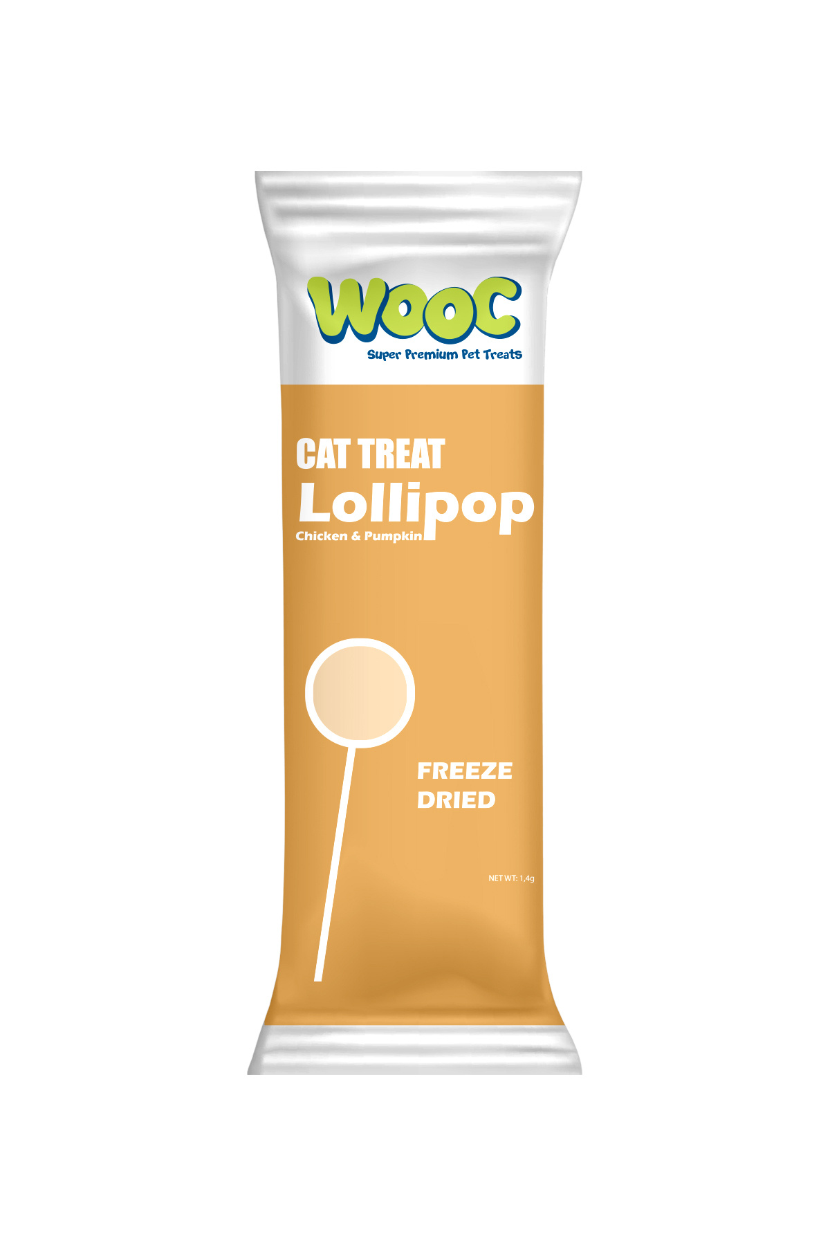 Wooc Super Premium Pet Treats Dondurularak Kurutulmuş Balkabaklı Ve Tavuklu Kedi Lolipop