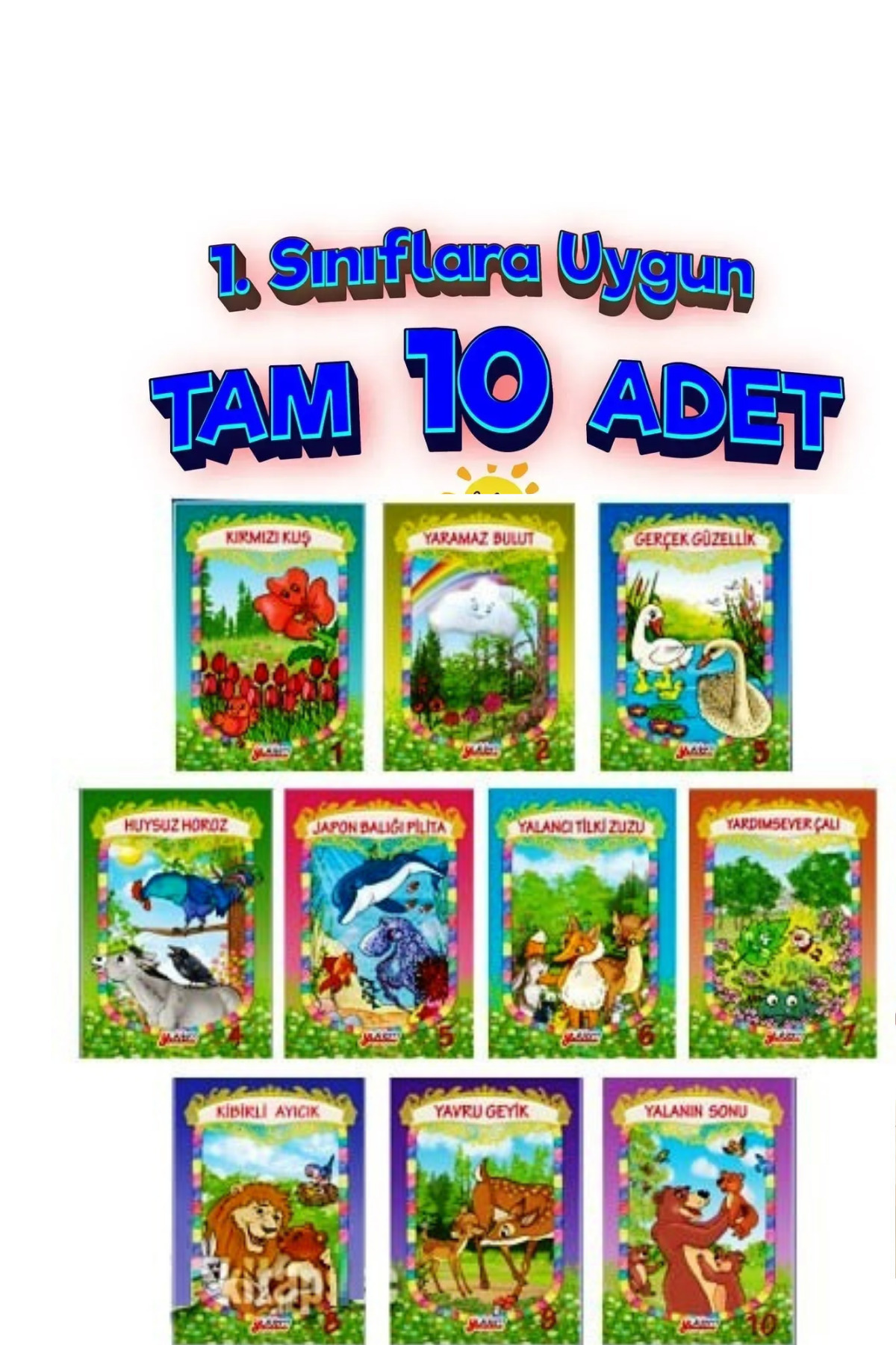 GÖNÜL YAYINCILIK Kitap Serisi 1.ve 2. Sınıflara Uygun Okumayı Sevdiren 10'lu Hikaye Seti fotoğrafı 3 (önizleme)