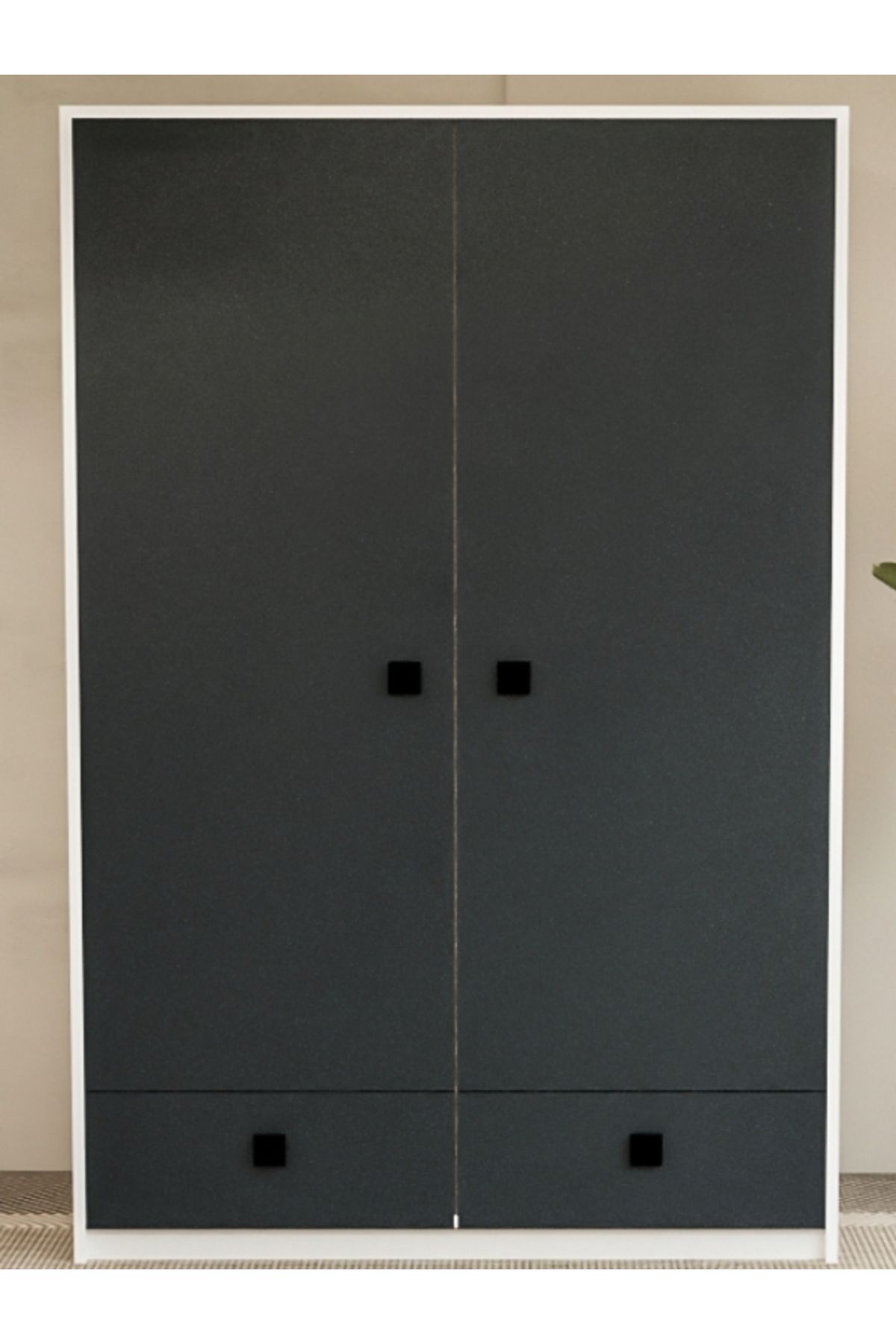 Nitro Furniture Niel 2 Kapaklı Çok Amaçlı Gardırop 120 cm – Ceviz/Beyaz veya Antrasit NL120